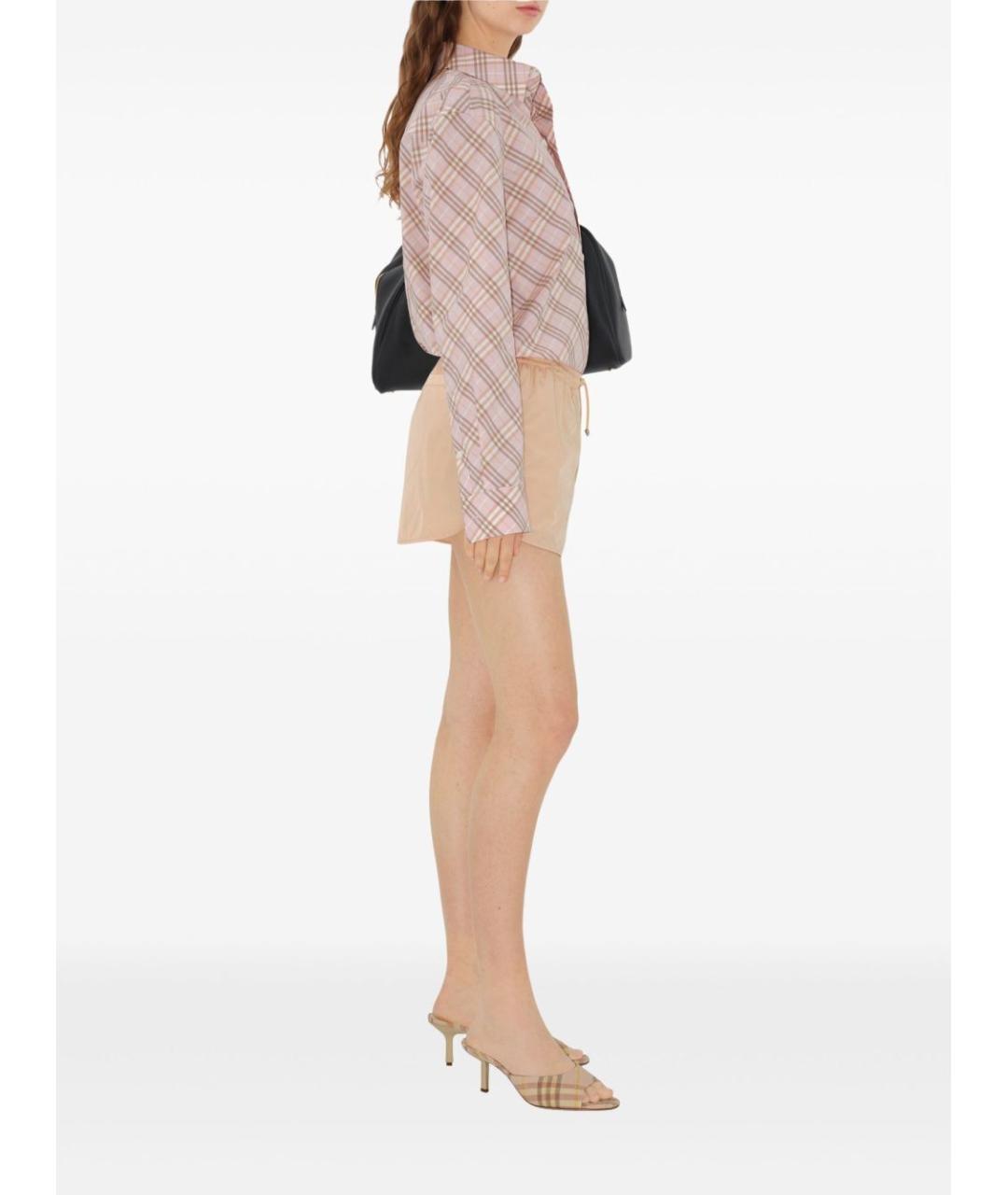 BURBERRY Бежевые хлопковые шорты, фото 3