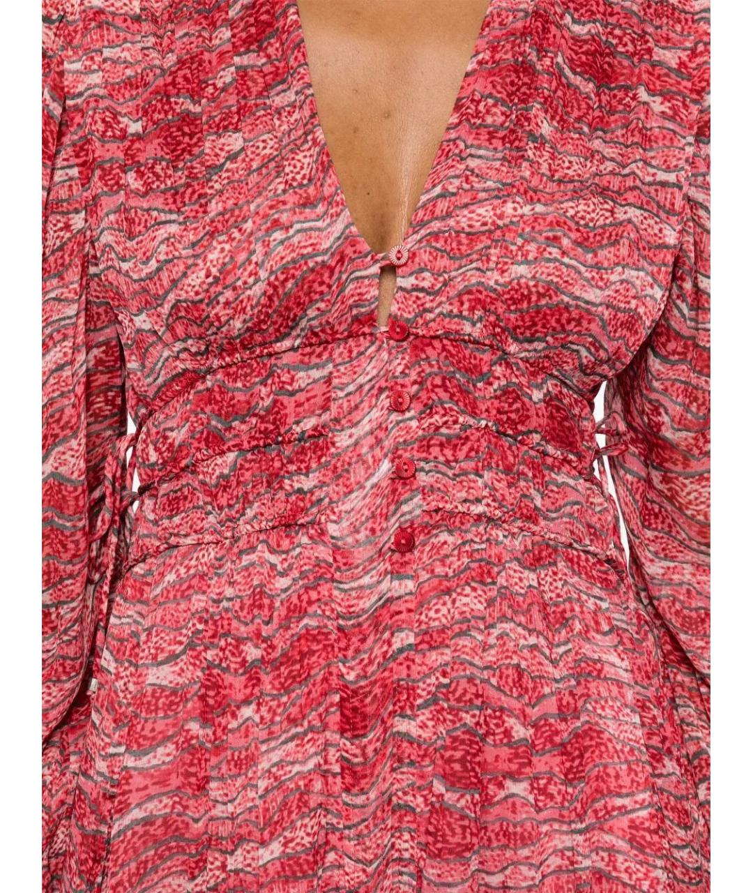 ISABEL MARANT Красное вискозное повседневное платье, фото 4