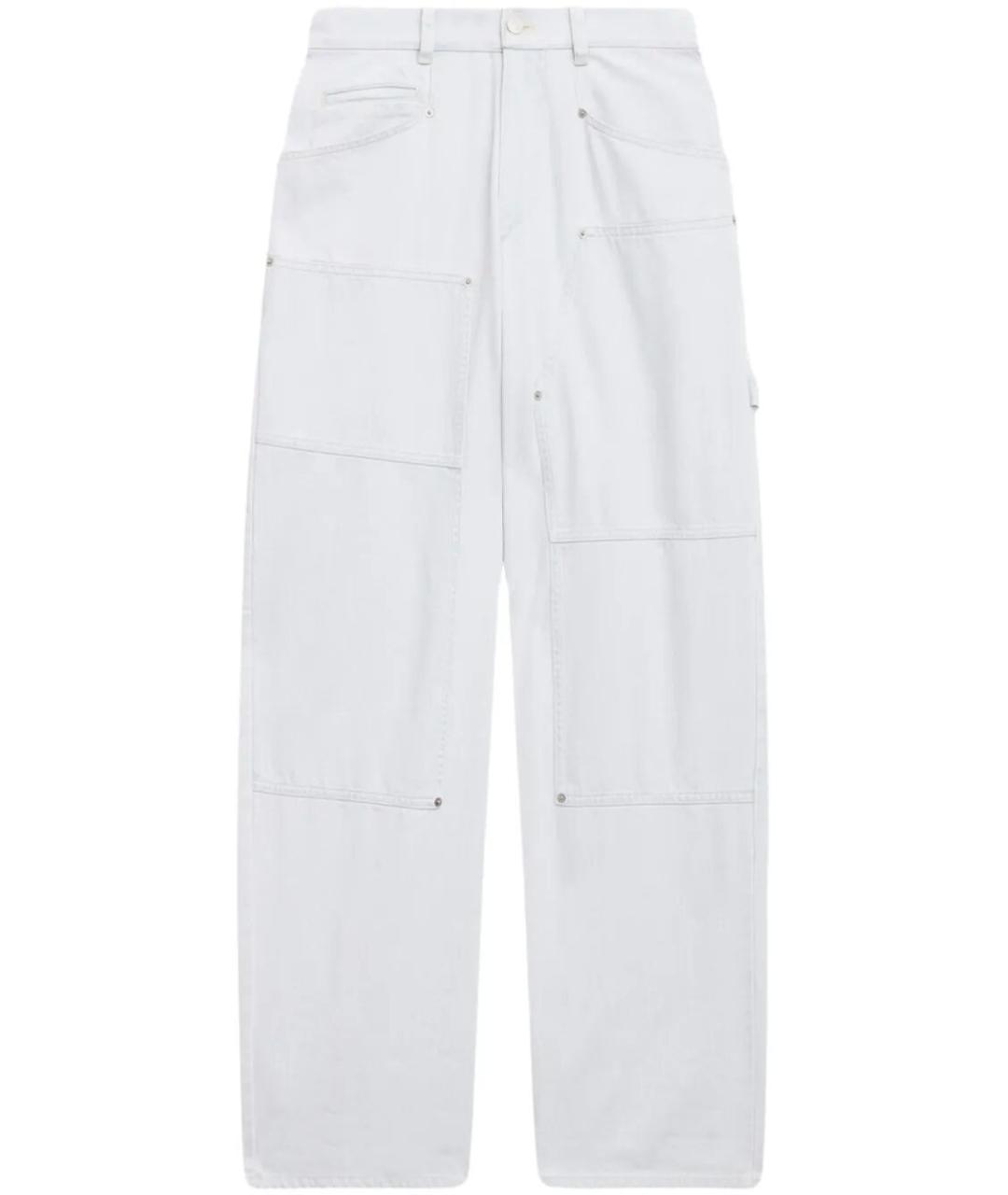 ISABEL MARANT Голубые хлопковые прямые брюки, фото 1