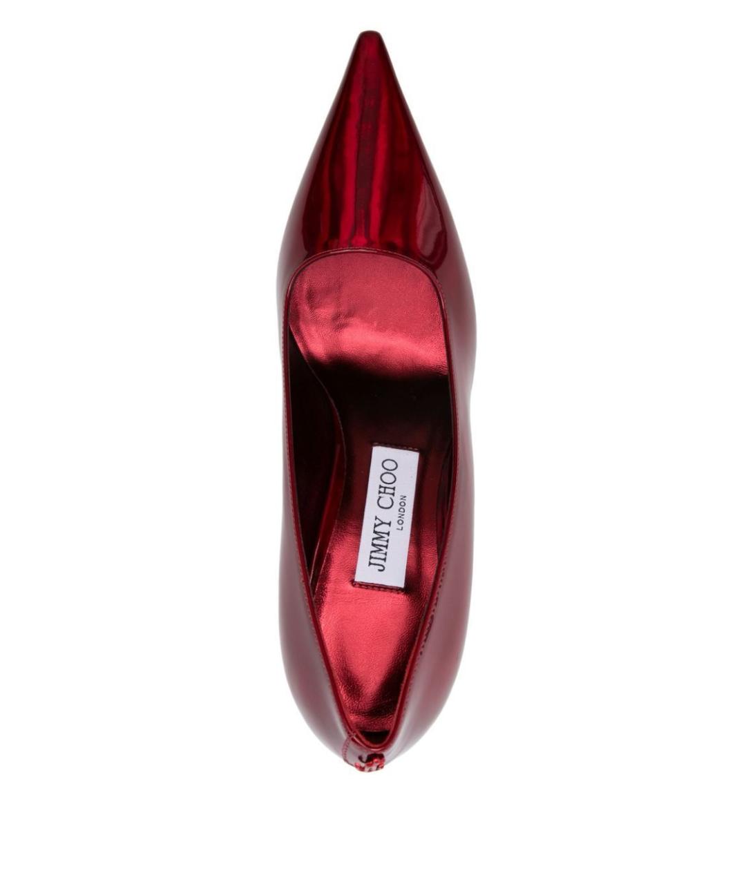 JIMMY CHOO Красные туфли из лакированной кожи, фото 4