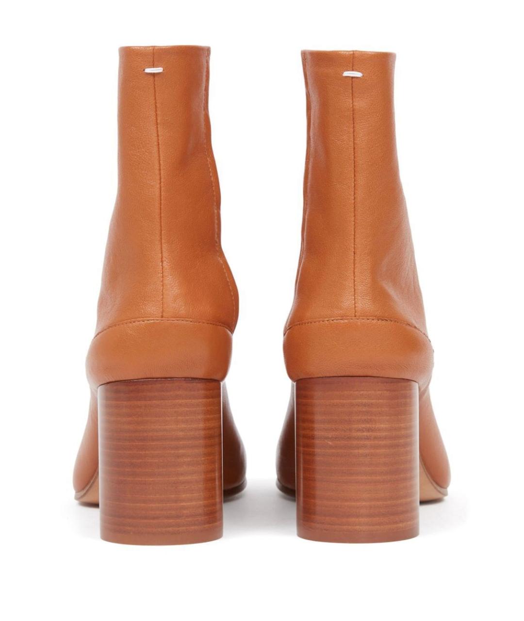 MAISON MARGIELA Коричневые кожаные ботильоны, фото 4