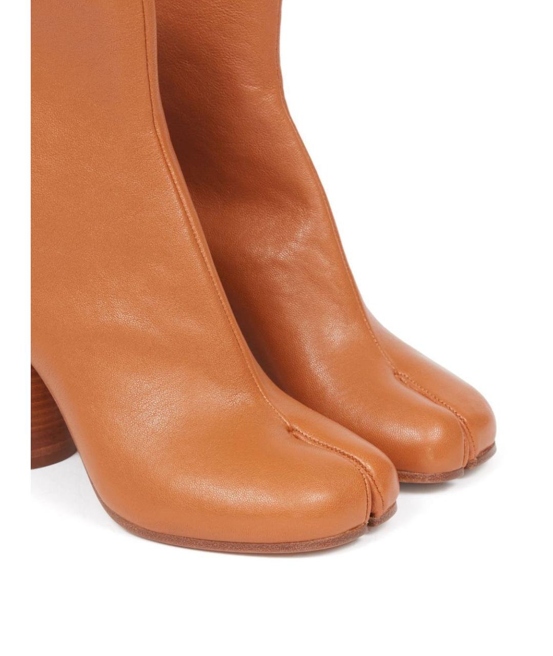 MAISON MARGIELA Коричневые кожаные ботильоны, фото 5