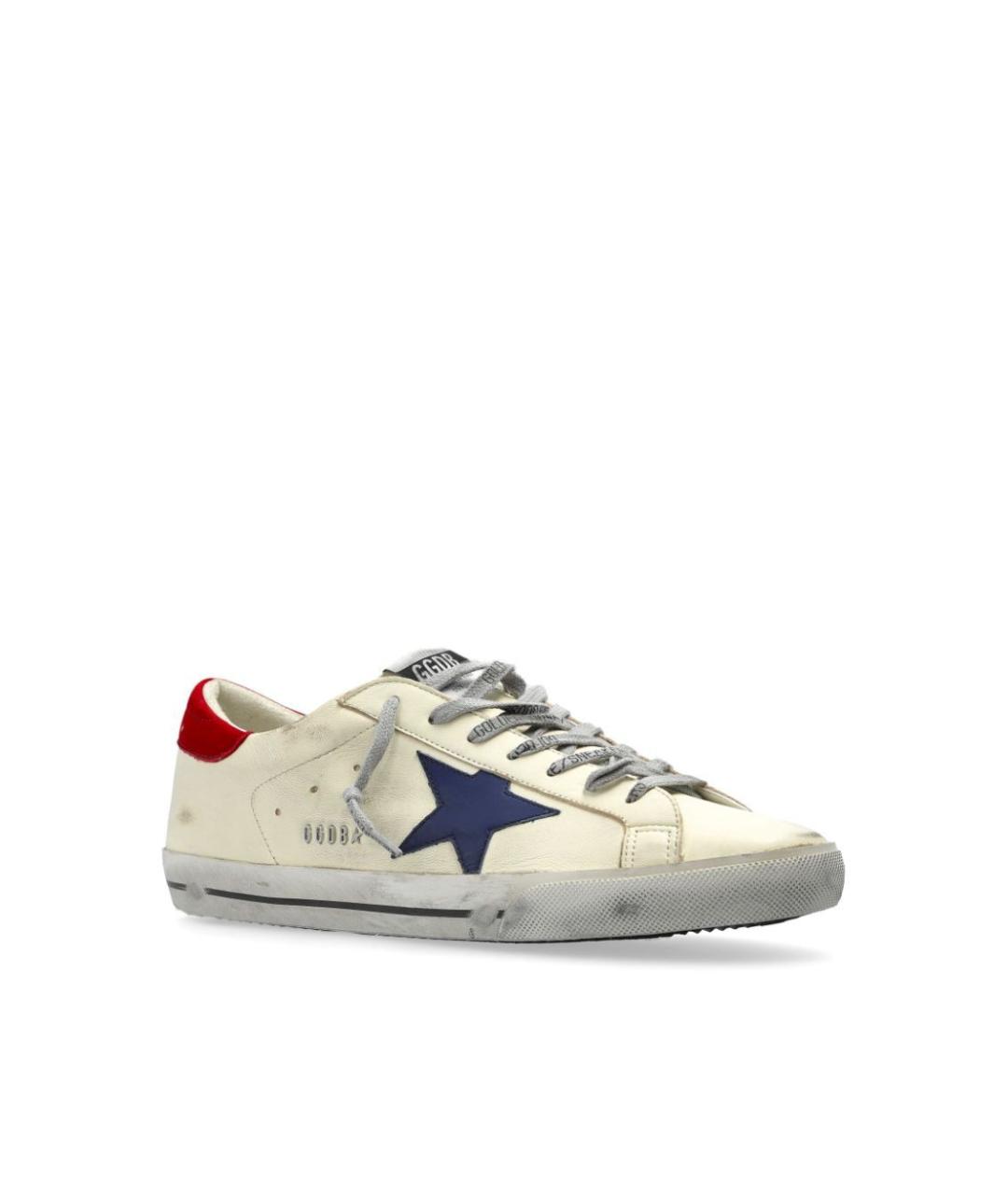 GOLDEN GOOSE DELUXE BRAND Белые кожаные низкие кроссовки / кеды, фото 4