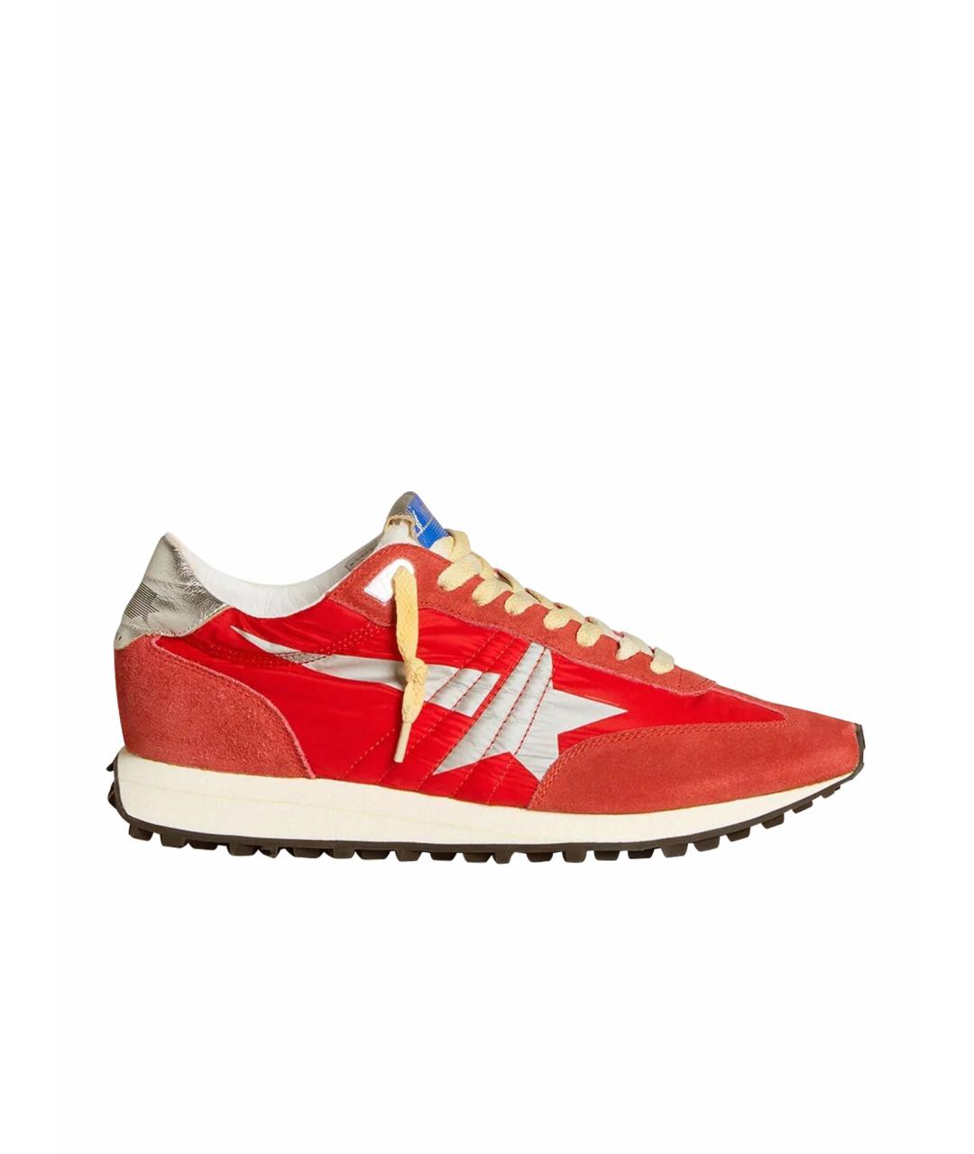 GOLDEN GOOSE DELUXE BRAND Красные синтетические низкие кроссовки / кеды, фото 1