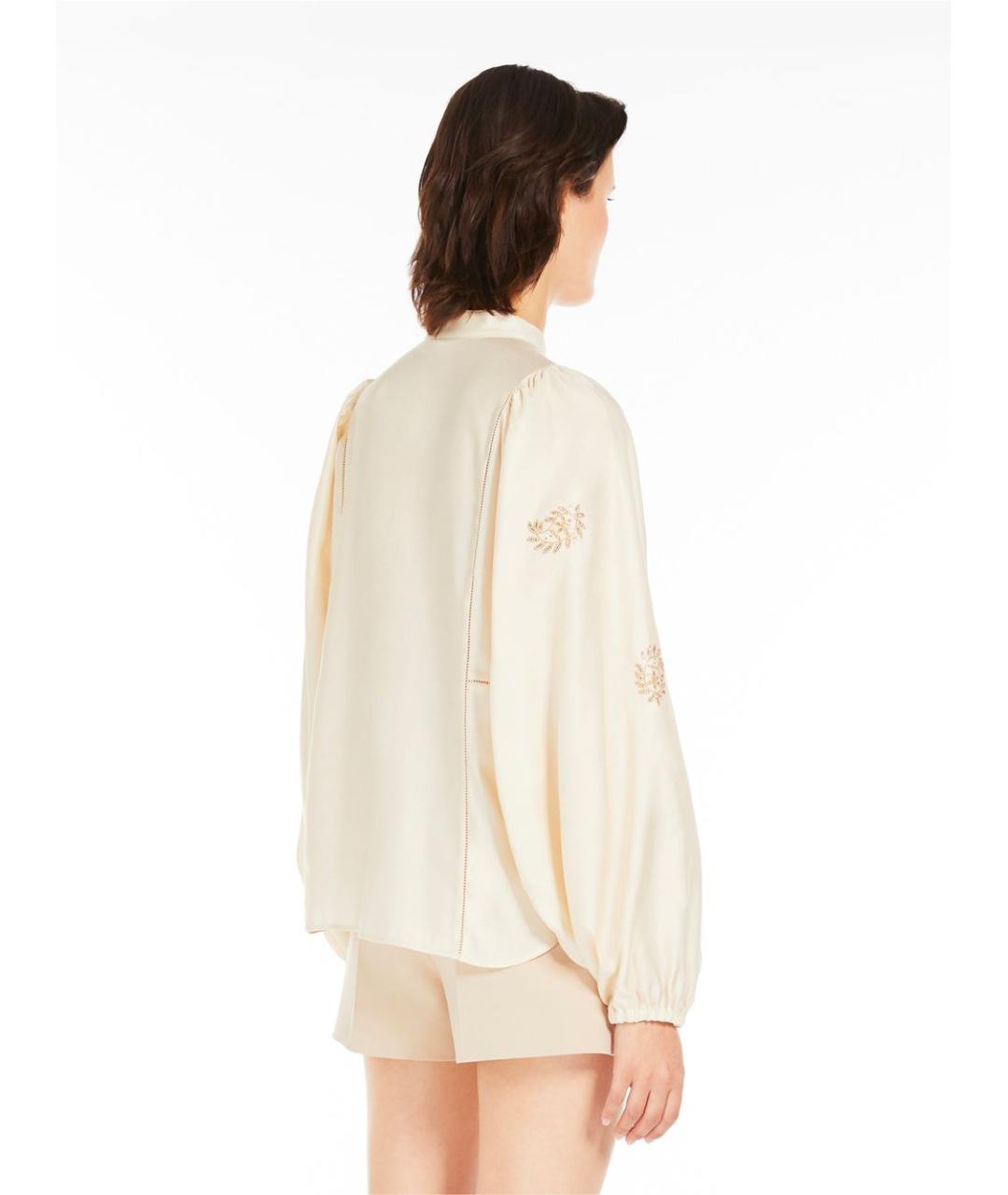 MAX MARA Бежевая хлопковая блузы, фото 3