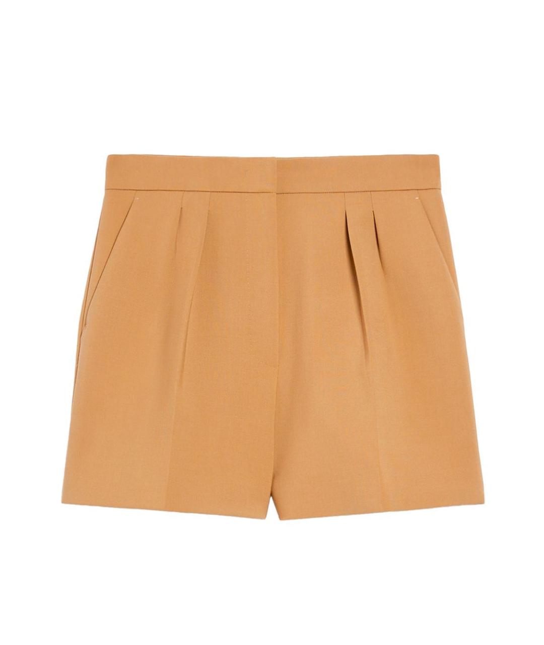 MAX MARA Оранжевое шерстяные шорты, фото 1