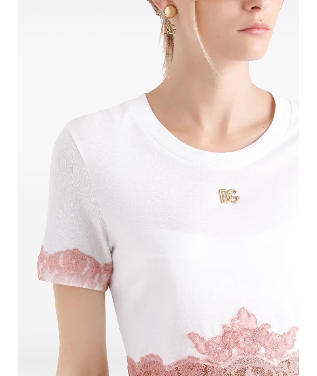 DOLCE&GABBANA Белая хлопковая футболка, фото 3