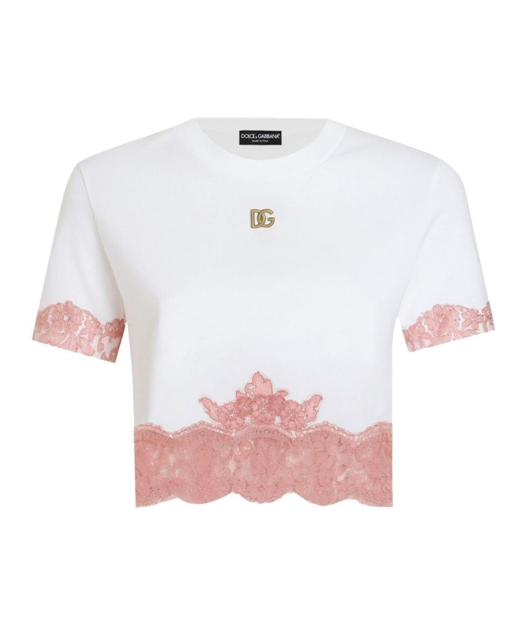 DOLCE&GABBANA Белая хлопковая футболка, фото 1