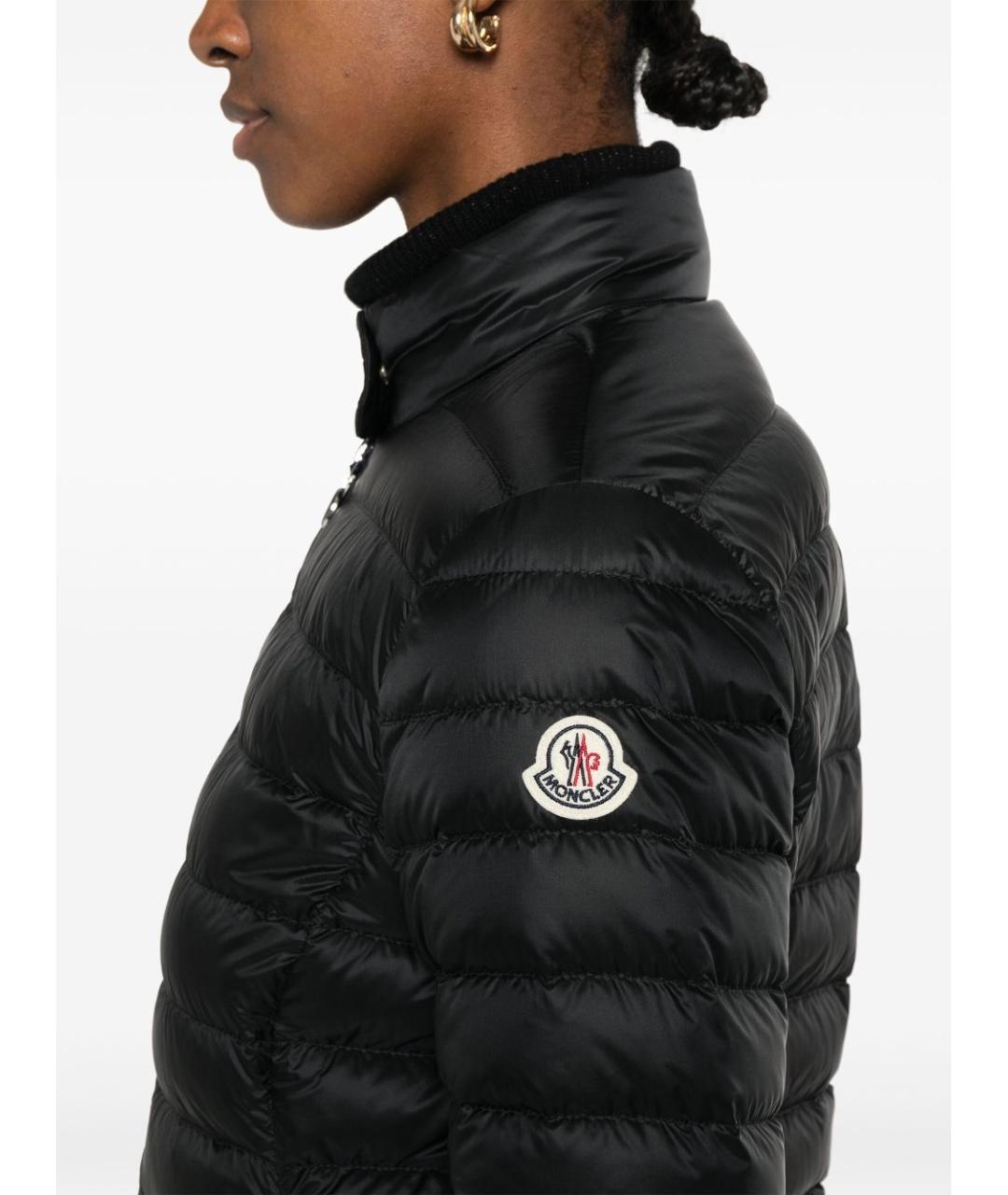 MONCLER Черная полиамидовая куртка, фото 4