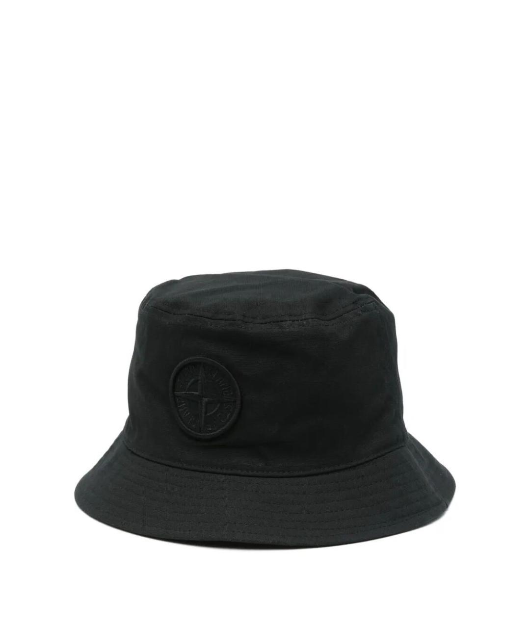 STONE ISLAND Черная хлопковая шапка, фото 1