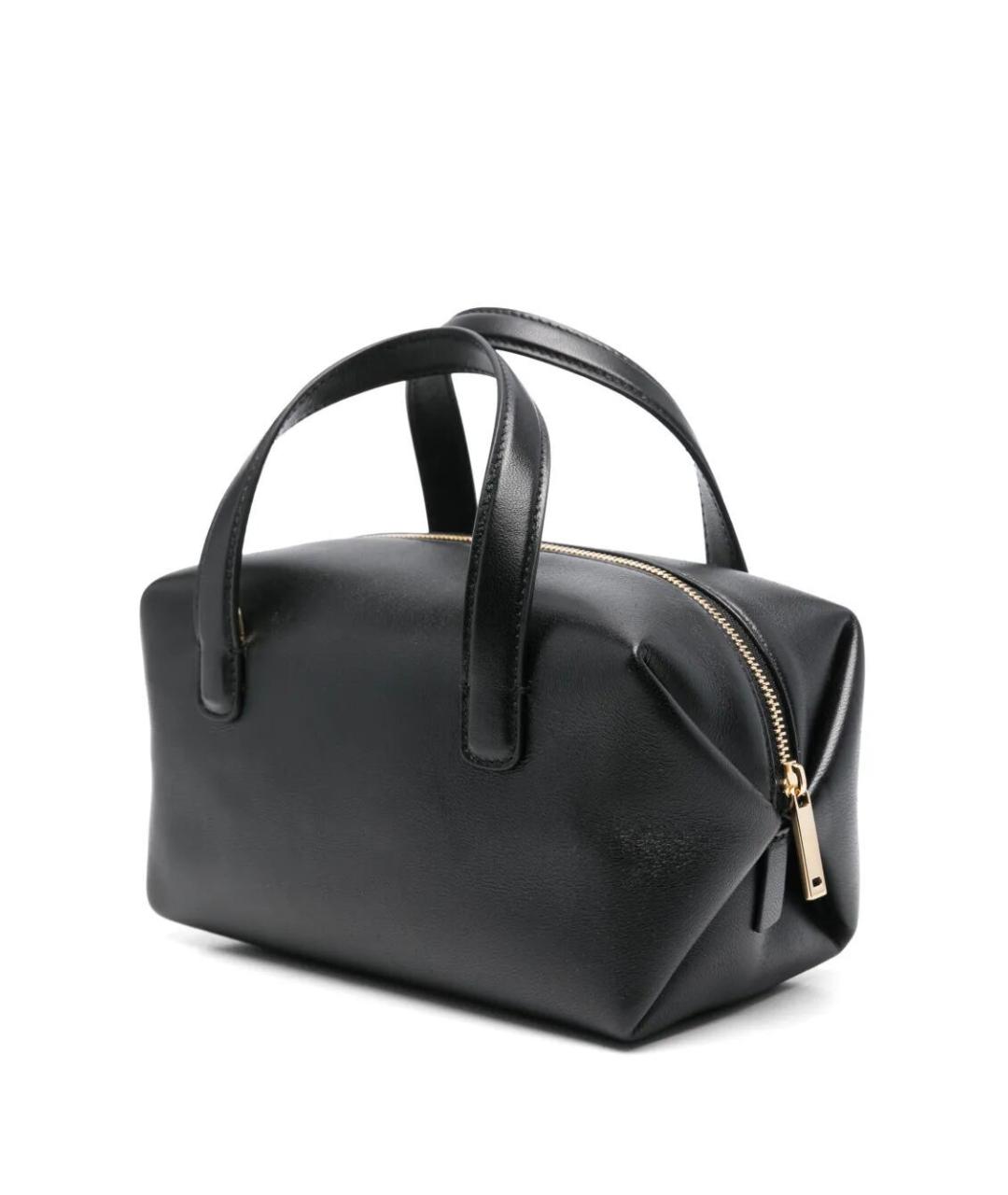 FERRAGAMO Черная кожаная сумка с короткими ручками, фото 4