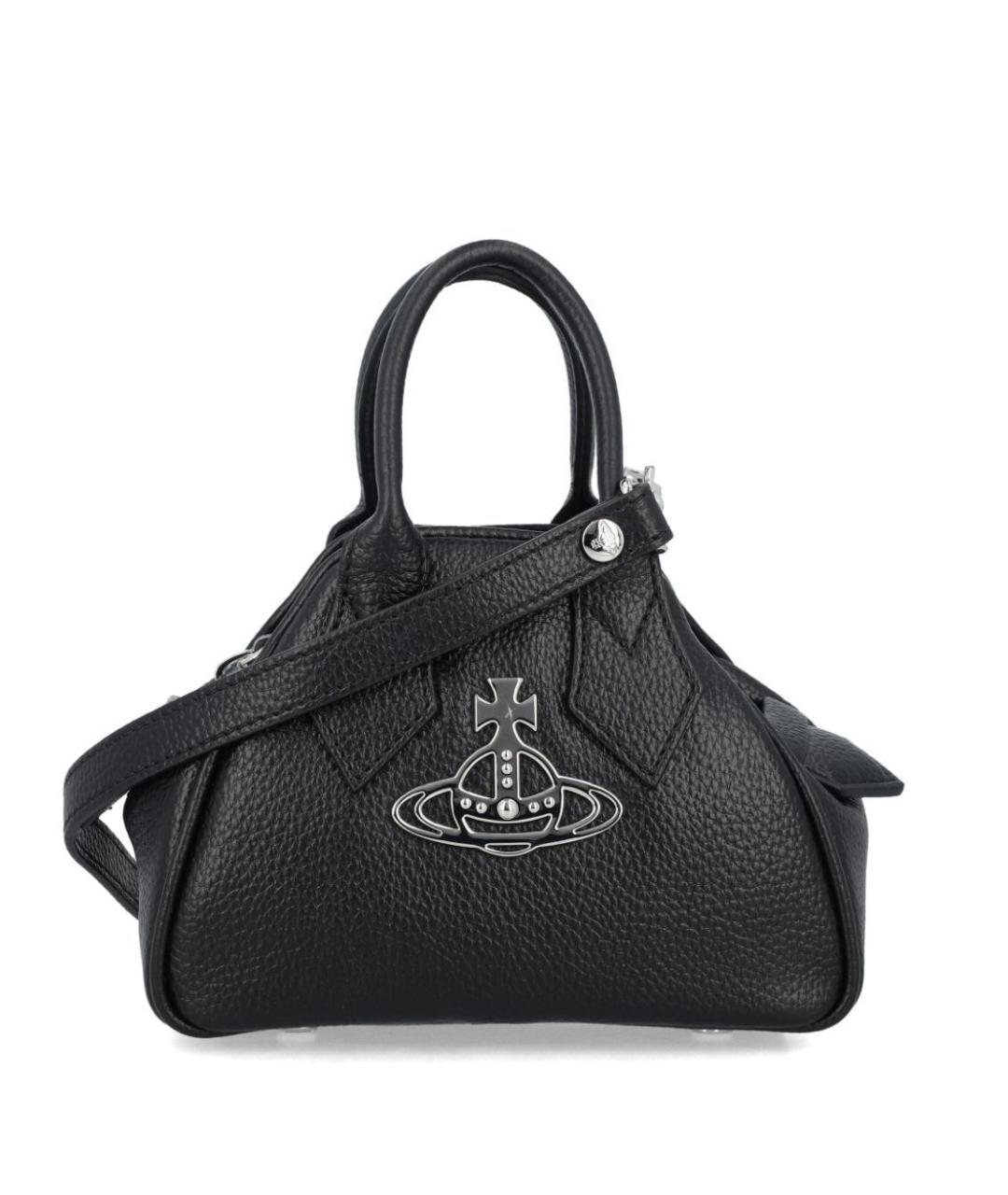 VIVIENNE WESTWOOD Черная хлопковая сумка с короткими ручками, фото 1