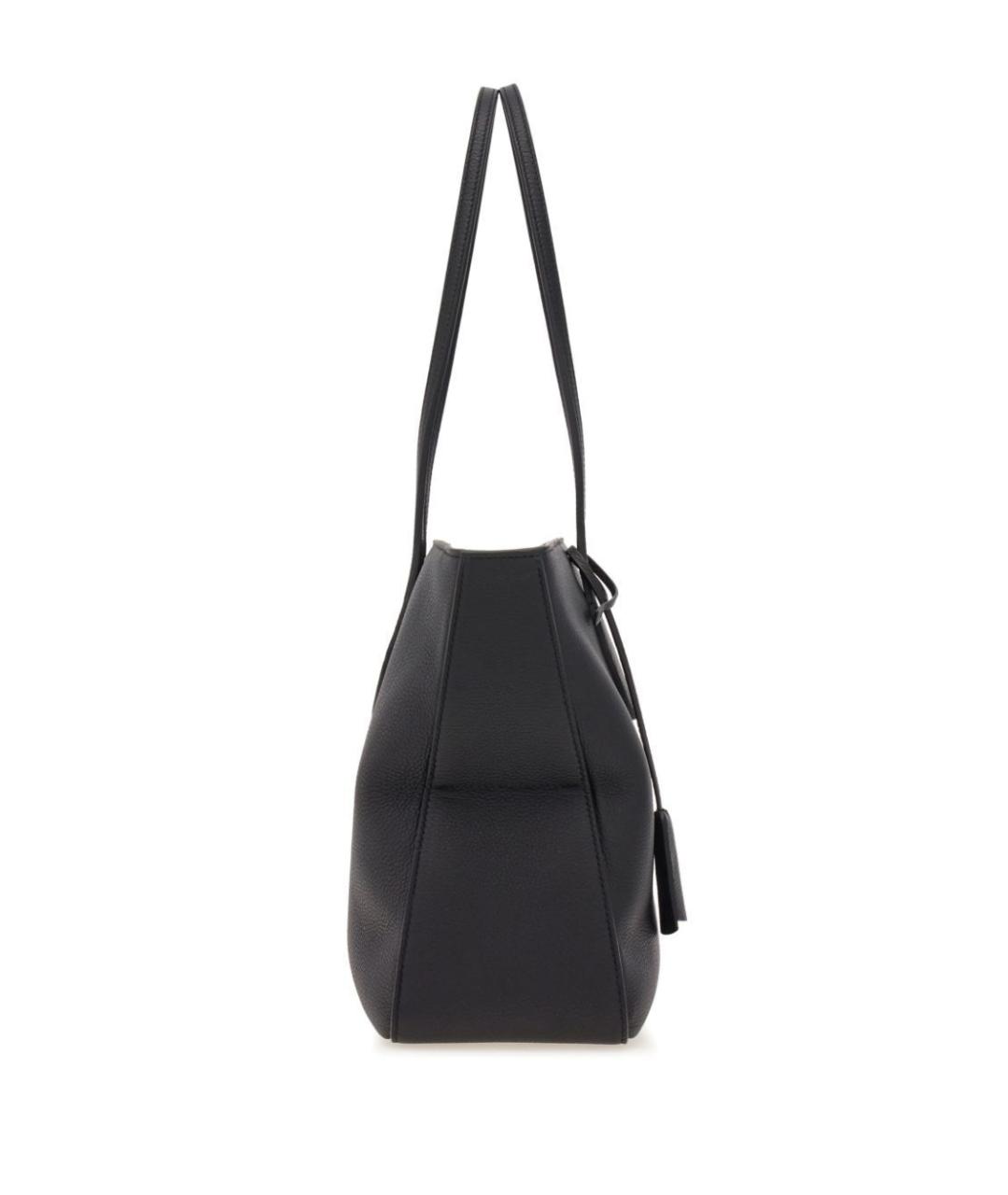 FERRAGAMO Черная кожаная сумка тоут, фото 3
