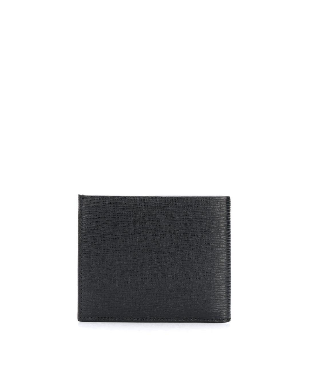 FERRAGAMO Черный кожаный кошелек, фото 2