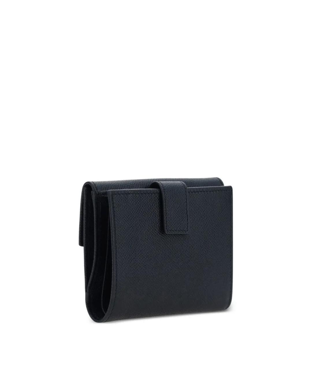 FERRAGAMO Черный кожаный кошелек, фото 2