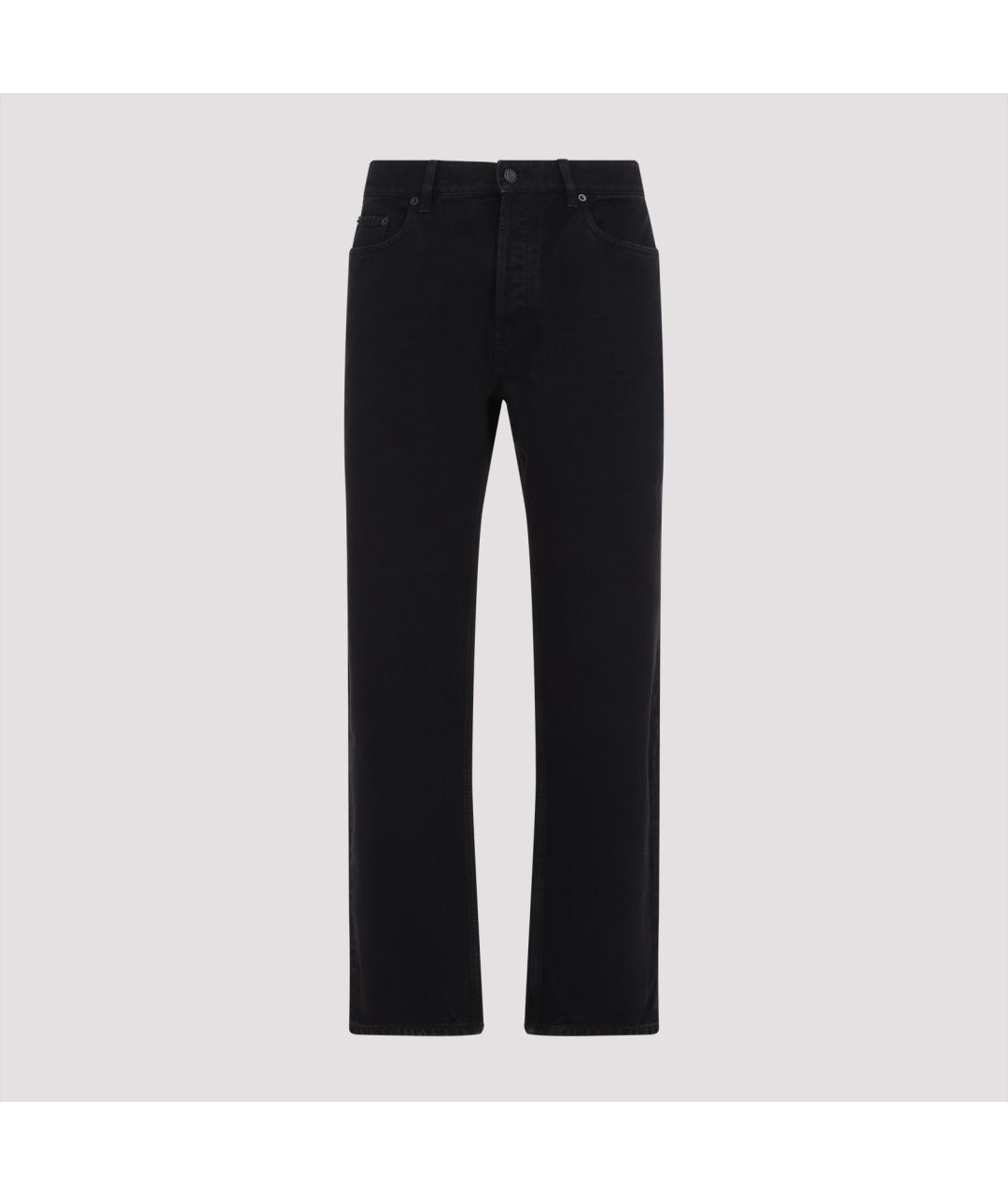 SAINT LAURENT Темно-синие хлопковые повседневные брюки, фото 2