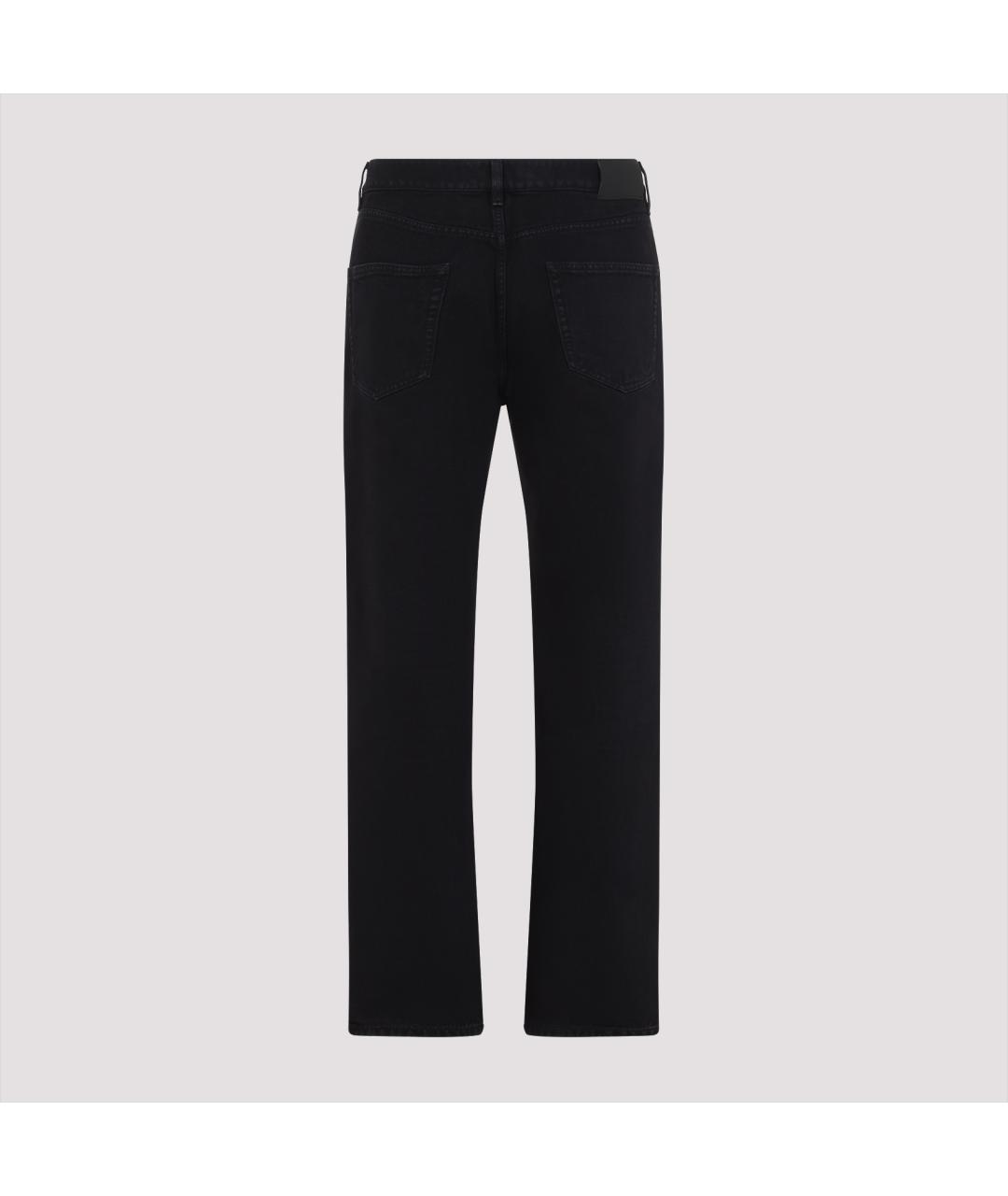 SAINT LAURENT Темно-синие хлопковые повседневные брюки, фото 3