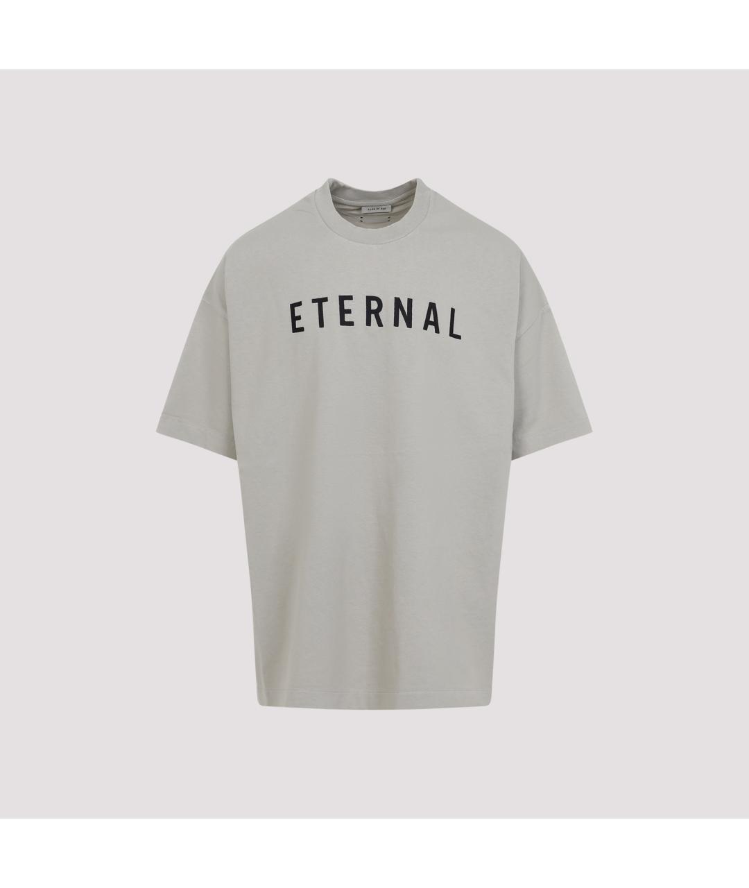 FEAR OF GOD Серая хлопковая футболка, фото 2