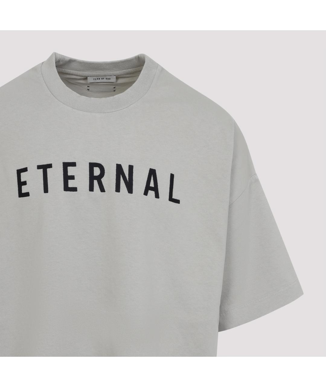 FEAR OF GOD Серая хлопковая футболка, фото 3