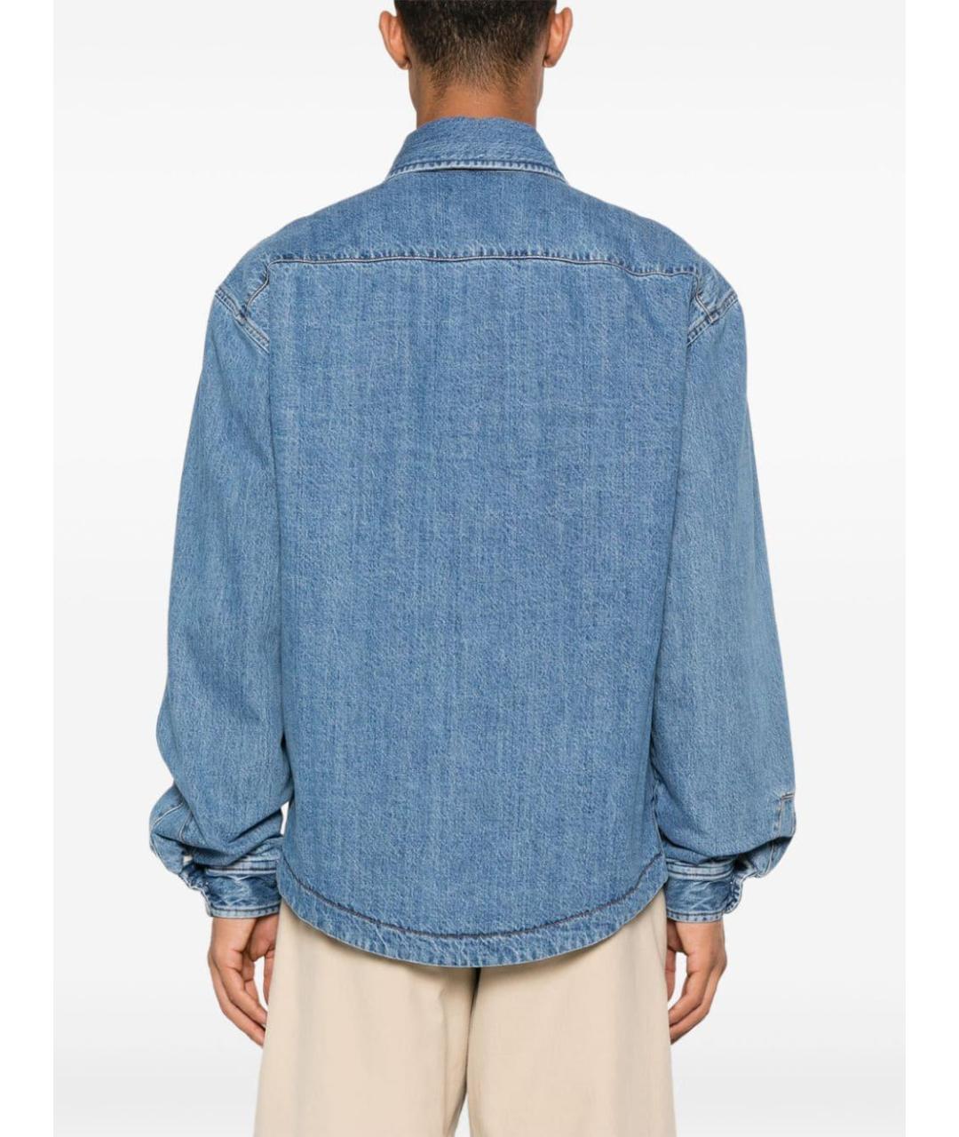 JACQUEMUS Синяя кэжуал рубашка, фото 4