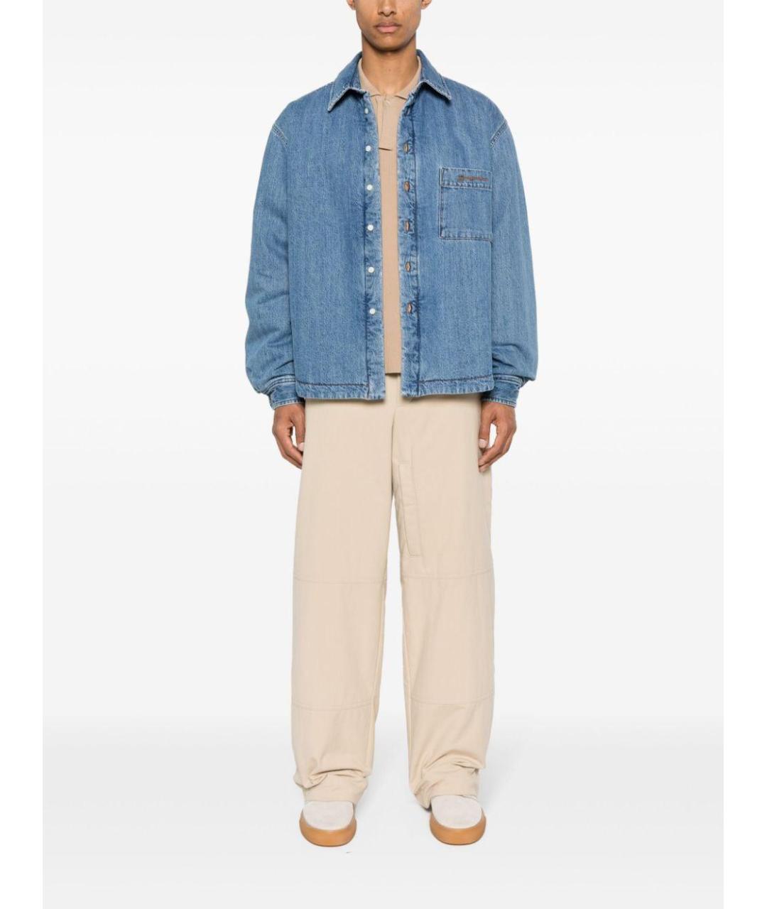 JACQUEMUS Синяя кэжуал рубашка, фото 2
