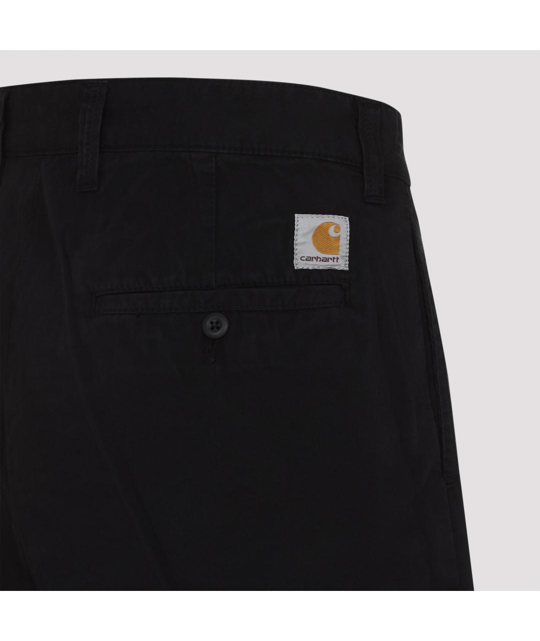 CARHARTT WIP Черные хлопковые повседневные брюки, фото 4
