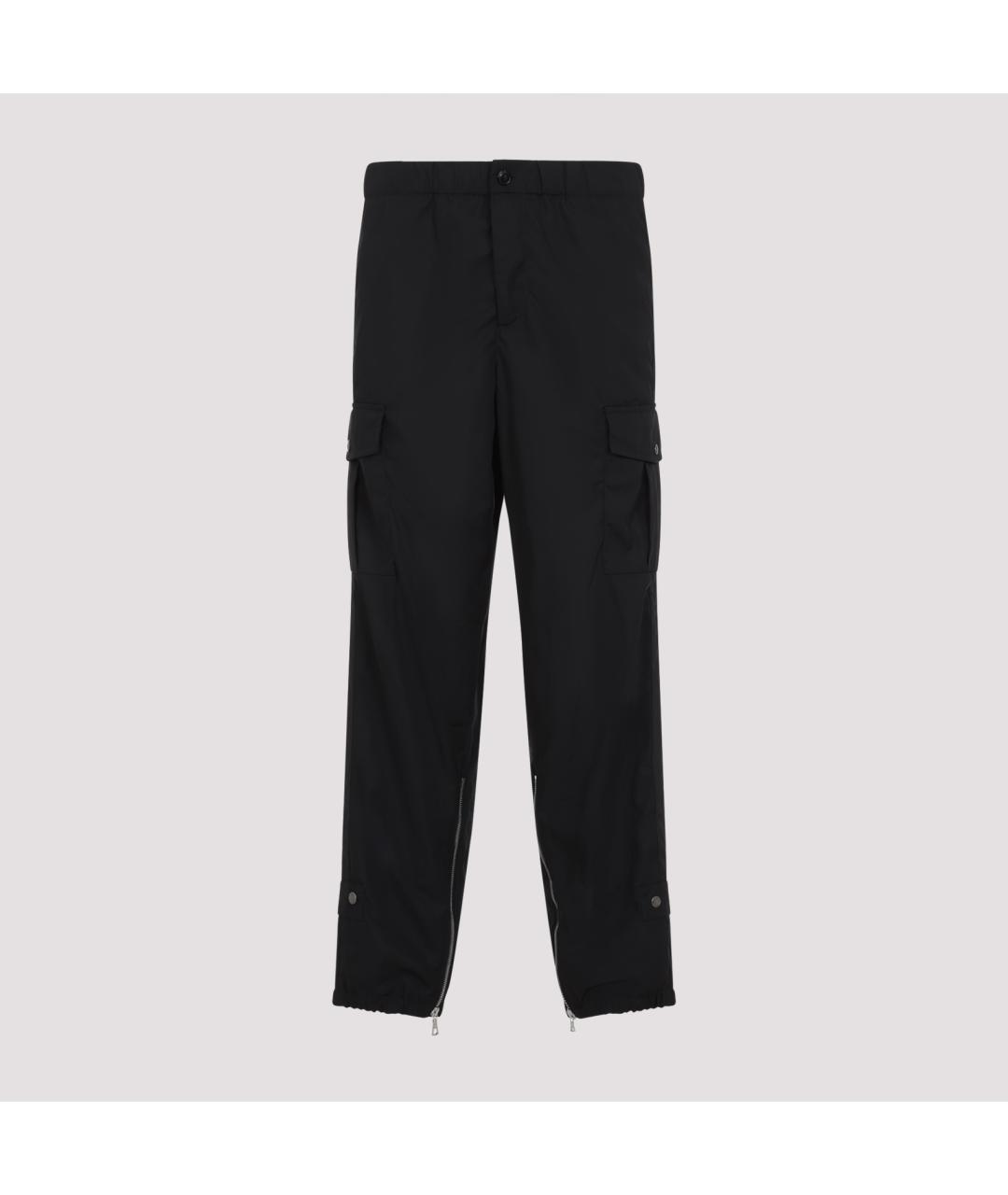 DRIES VAN NOTEN Черные полиэстеровые повседневные брюки, фото 2