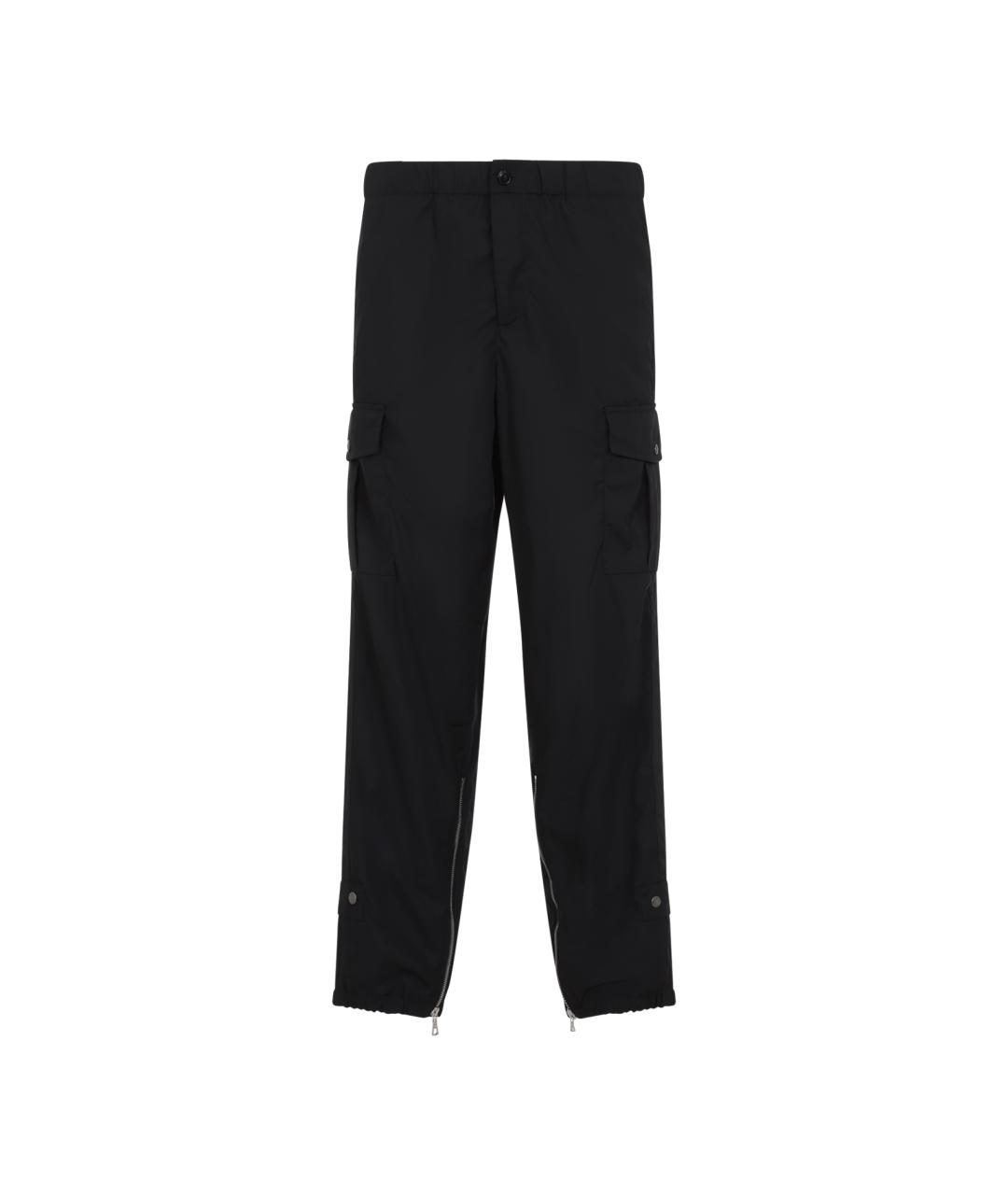 DRIES VAN NOTEN Черные полиэстеровые повседневные брюки, фото 1