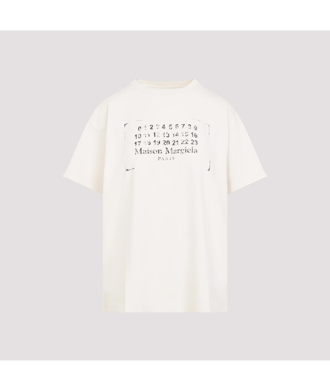 MAISON MARGIELA Бежевая хлопковая футболка, фото 2
