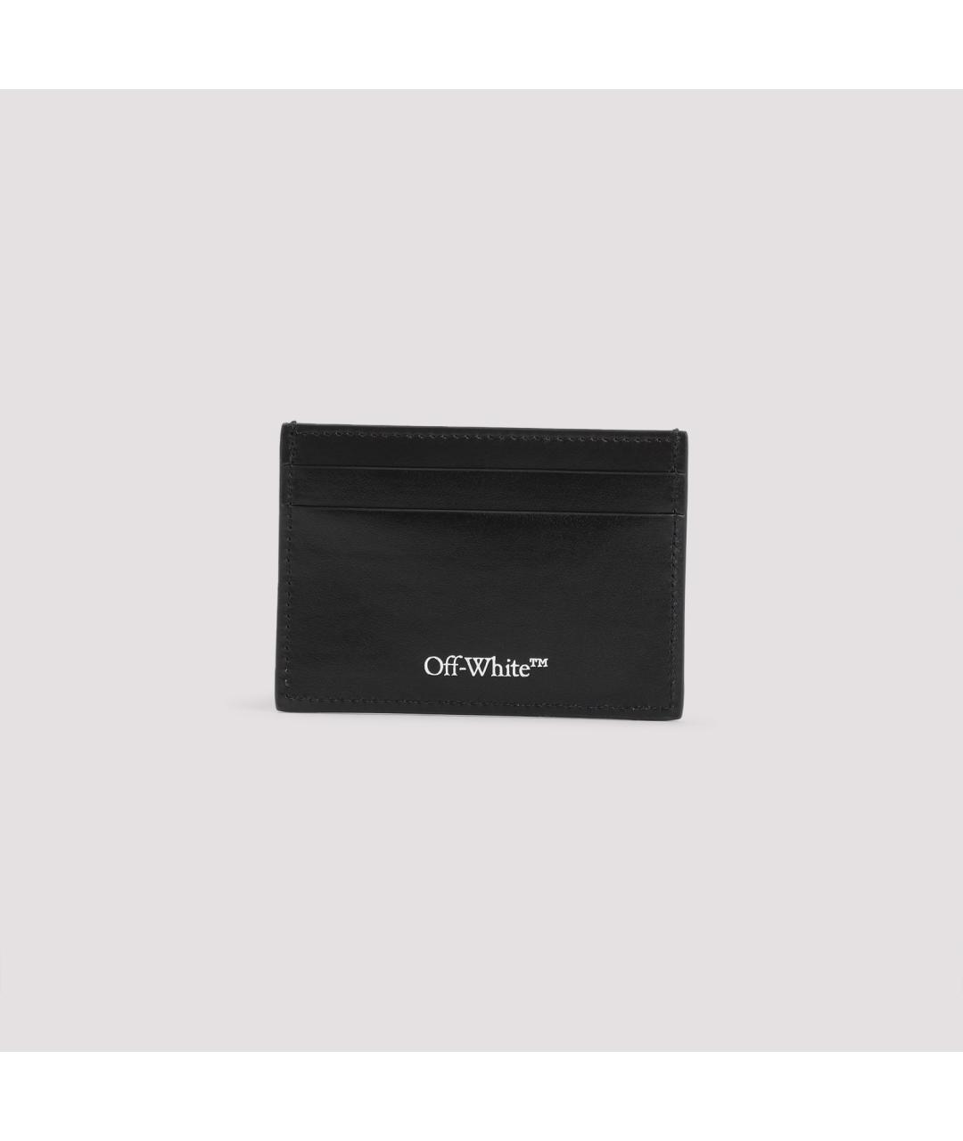 OFF-WHITE Черный кожаный кардхолдер, фото 3