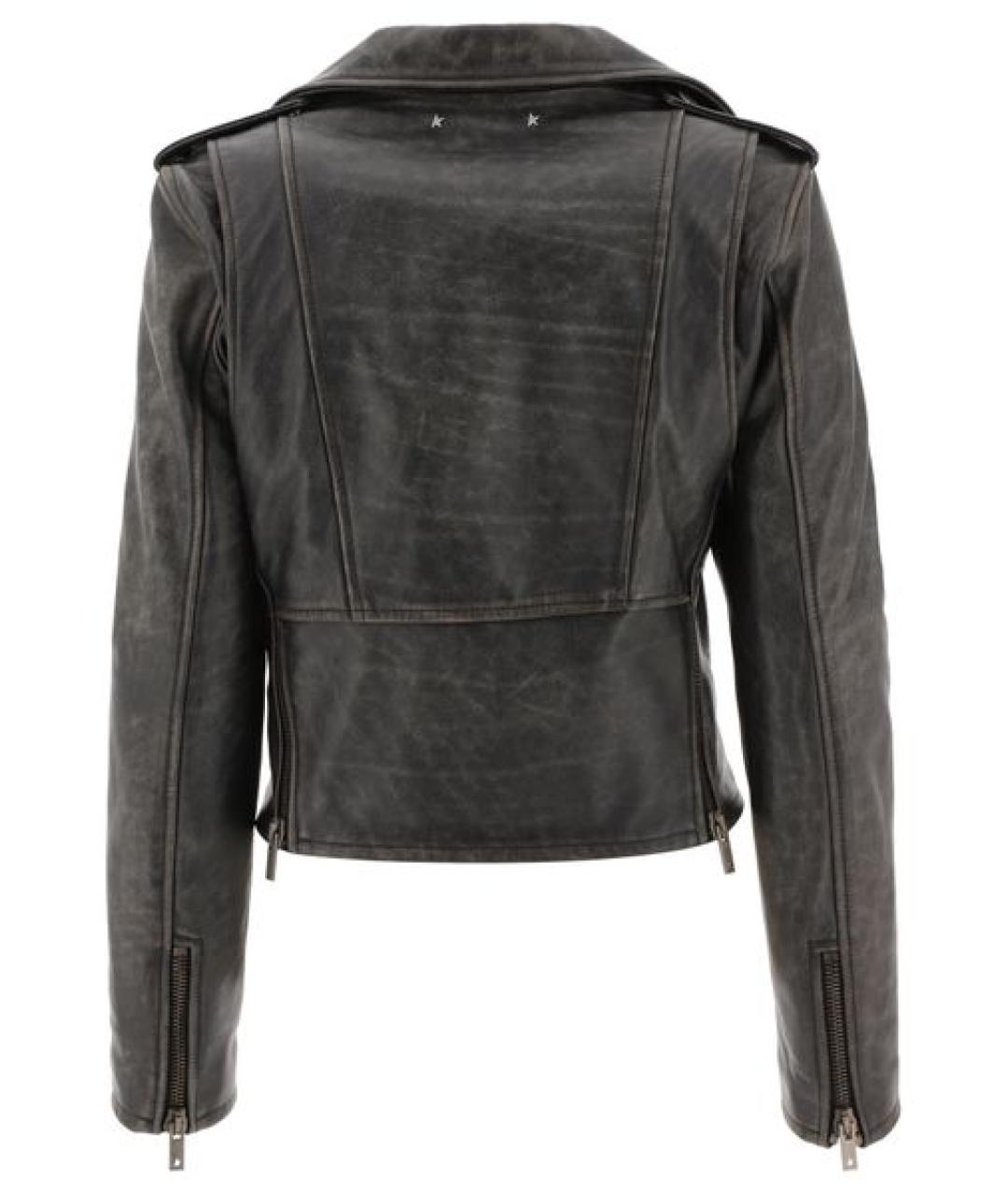 GOLDEN GOOSE DELUXE BRAND Черная кожаная куртка, фото 2