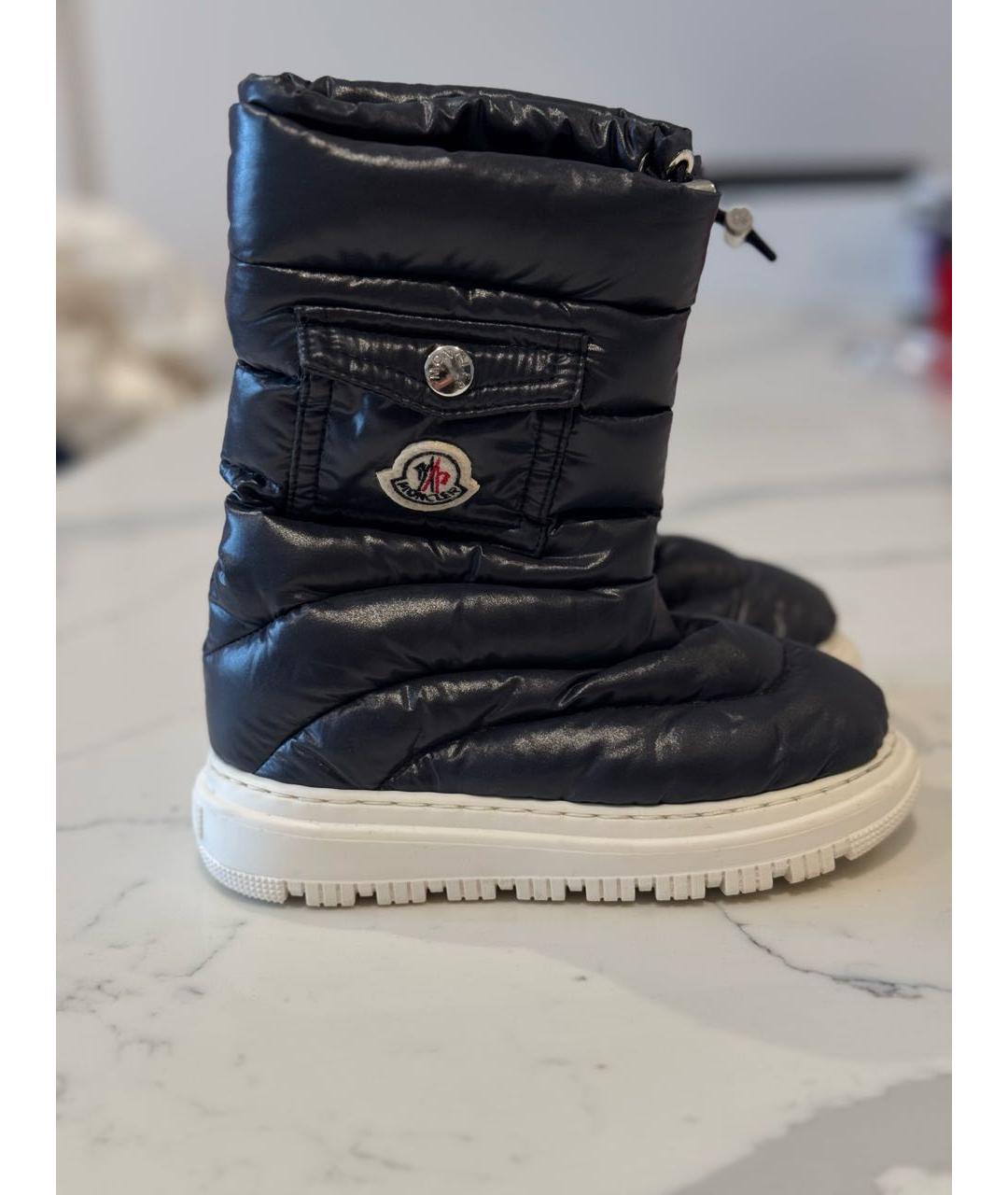 MONCLER Темно-синие сапоги, фото 3