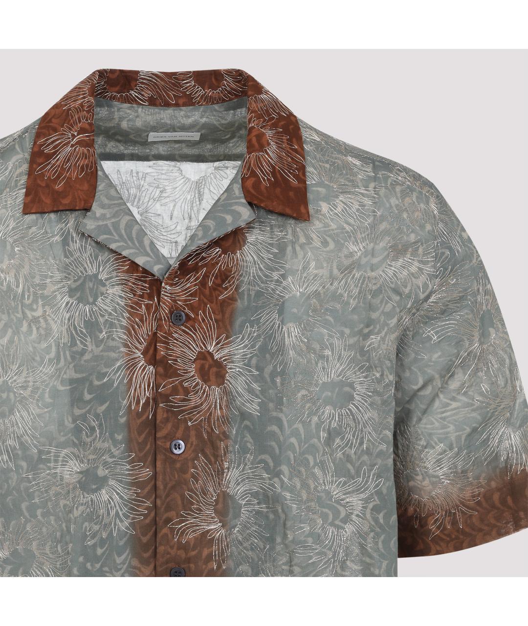 DRIES VAN NOTEN Мульти хлопковая кэжуал рубашка, фото 4