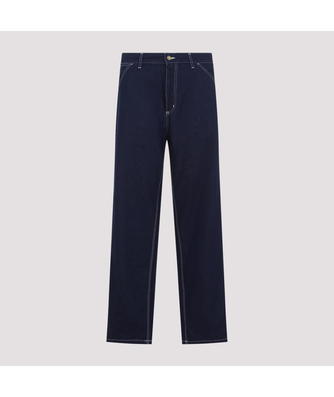 CARHARTT WIP Темно-синие хлопковые повседневные брюки, фото 2