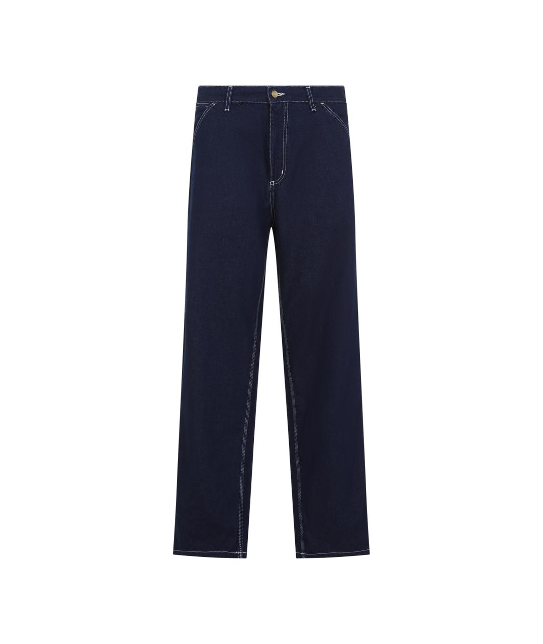 CARHARTT WIP Темно-синие хлопковые повседневные брюки, фото 1