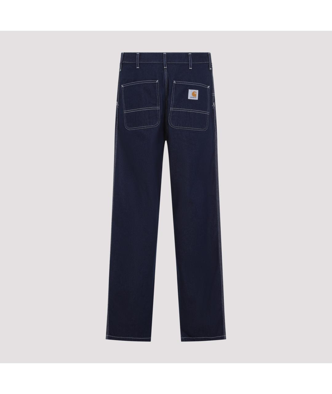 CARHARTT WIP Темно-синие хлопковые повседневные брюки, фото 3