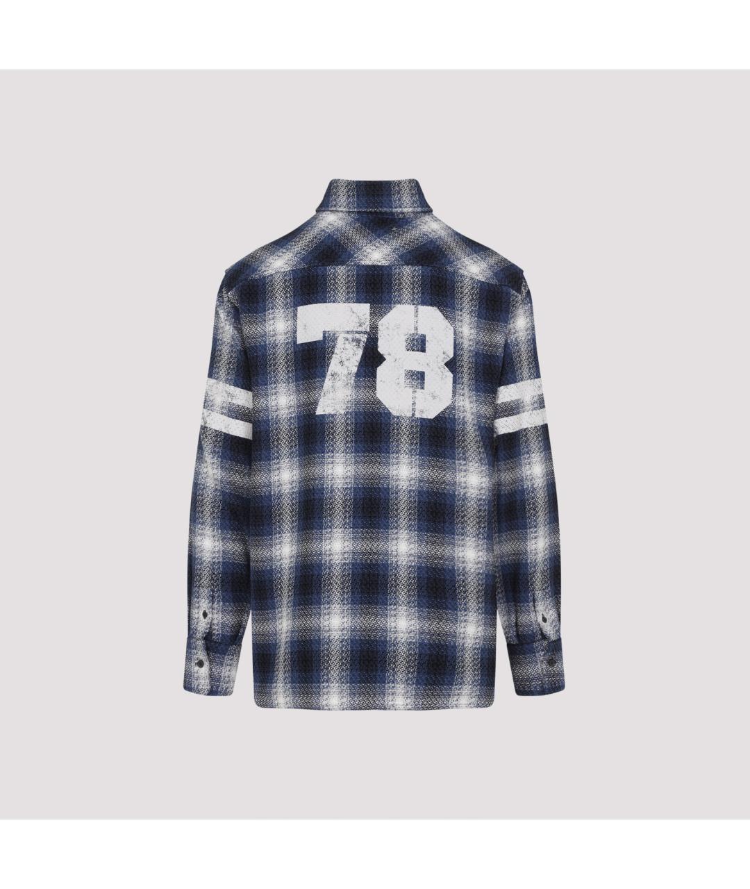 GOLDEN GOOSE DELUXE BRAND Темно-синяя хлопковая кэжуал рубашка, фото 3