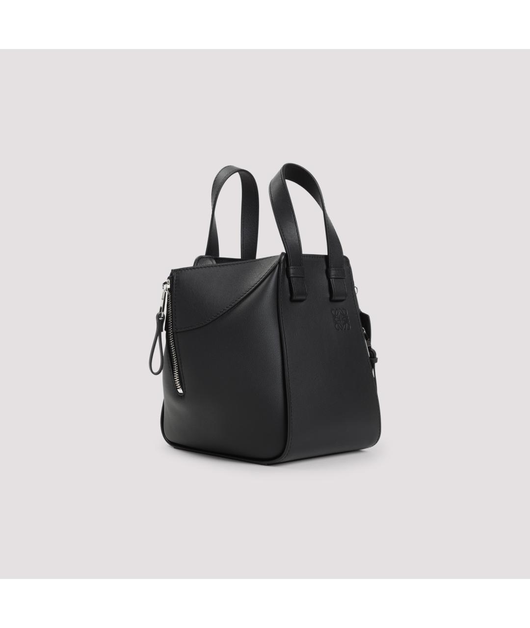 LOEWE Черная кожаная сумка тоут, фото 4