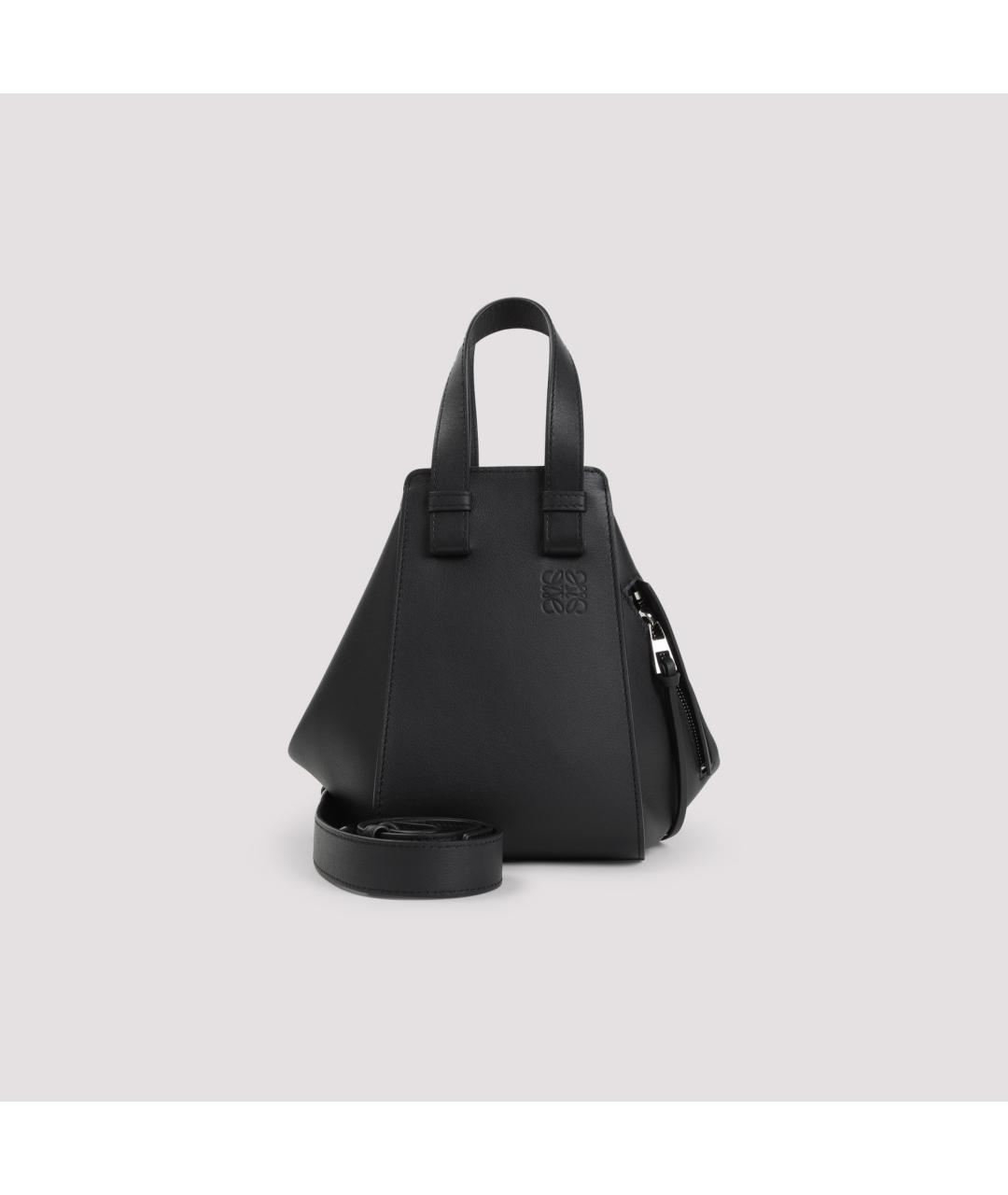 LOEWE Черная кожаная сумка тоут, фото 2