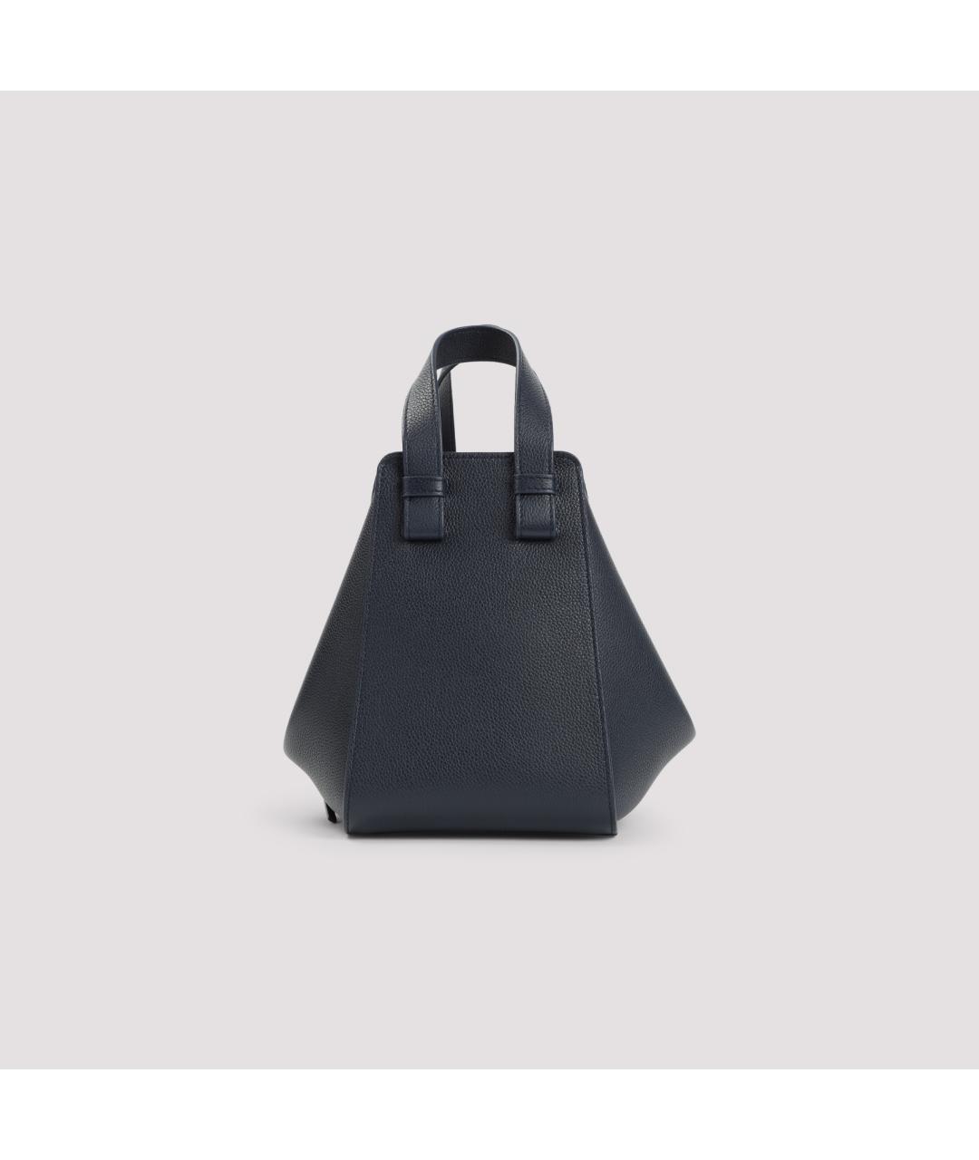 LOEWE Темно-синяя кожаная сумка тоут, фото 3