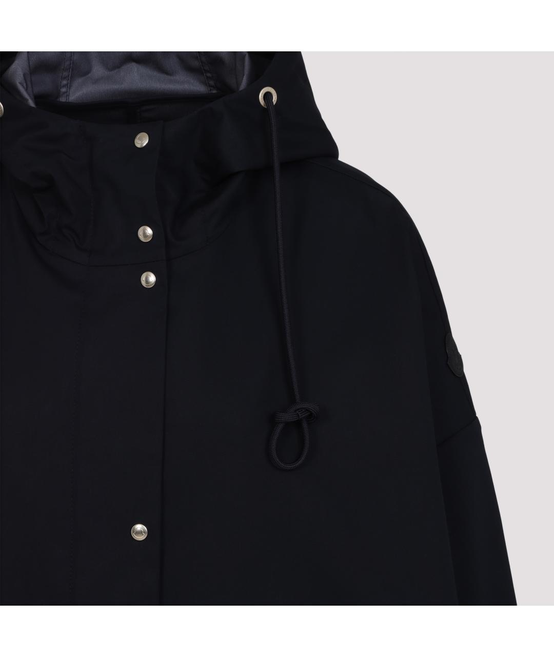MONCLER Темно-синяя полиэстеровая куртка, фото 4
