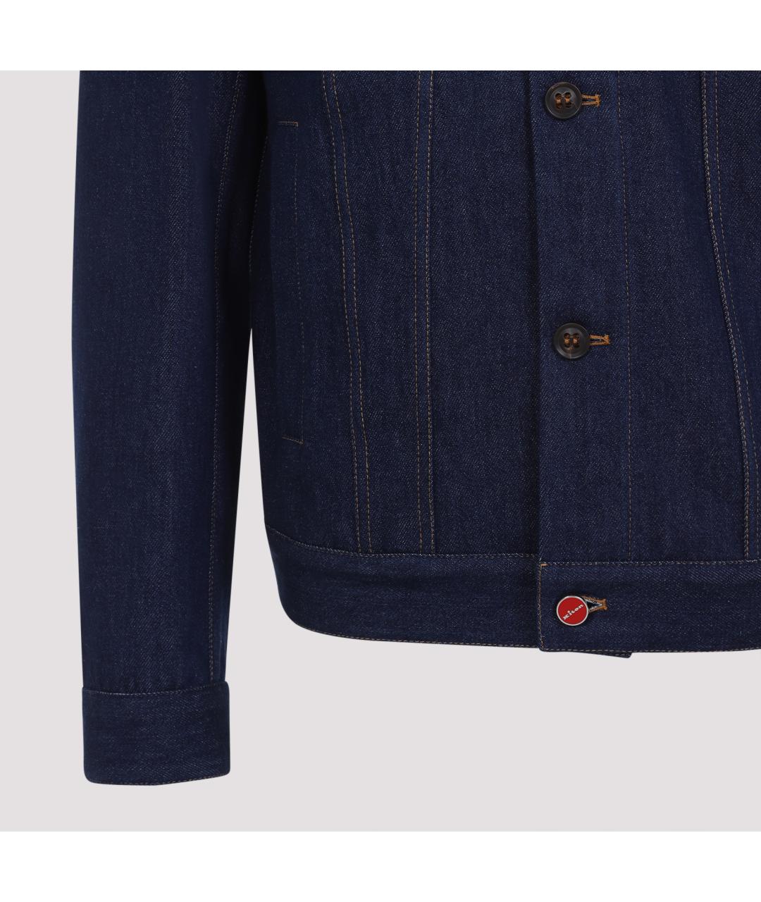 KITON Синяя хлопковая куртка, фото 4