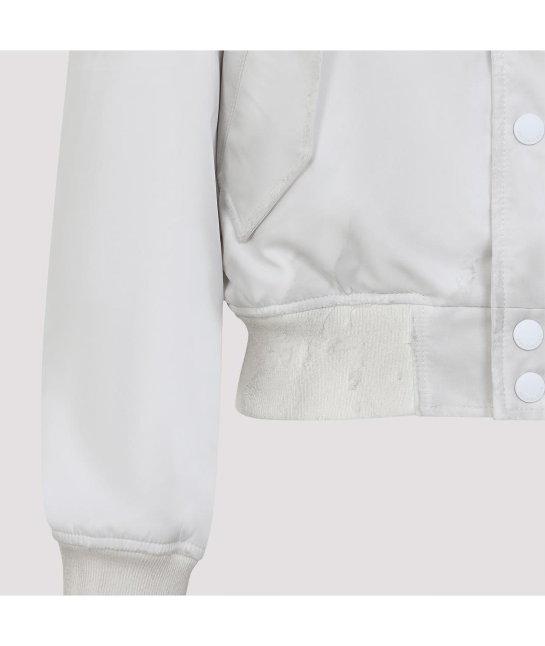 BALENCIAGA Белая полиамидовая куртка, фото 4