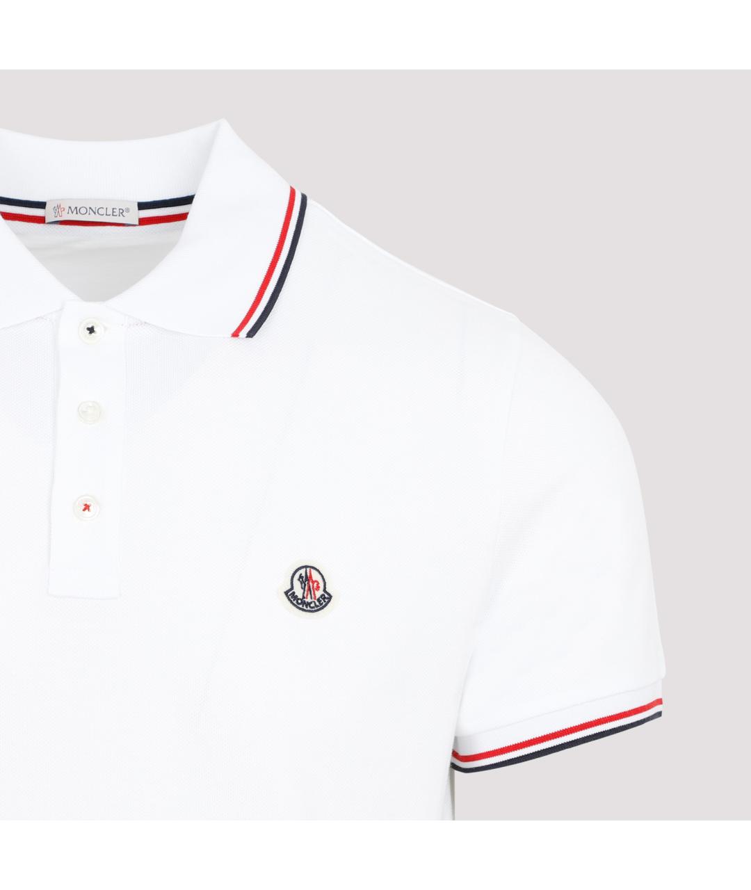 MONCLER Белая хлопковая футболка, фото 4