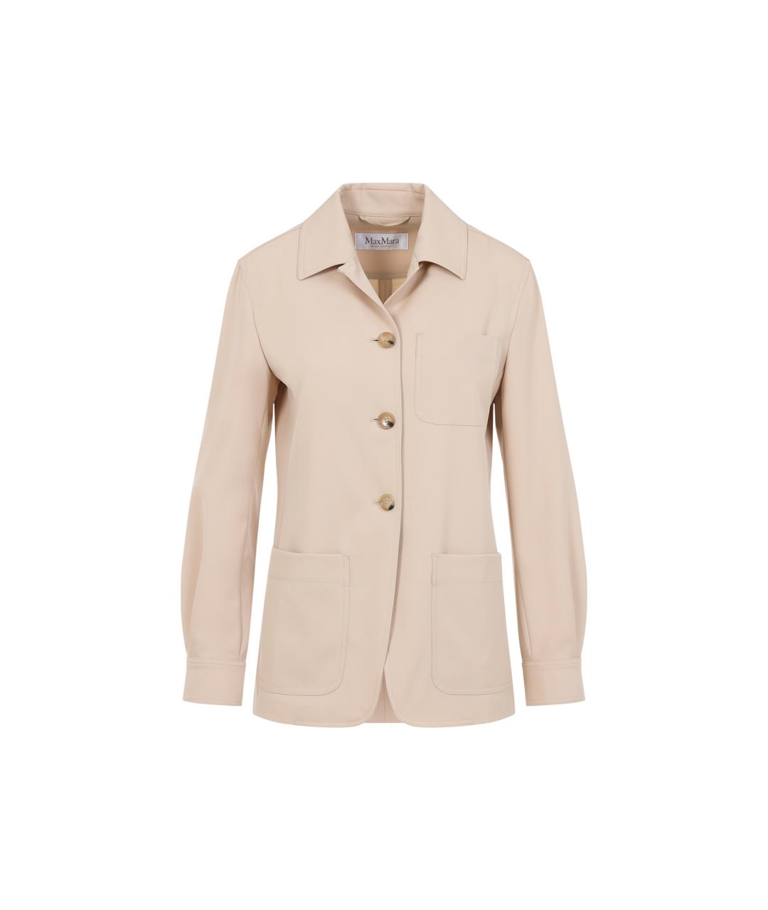 MAX MARA Бежевая шерстяная куртка, фото 1