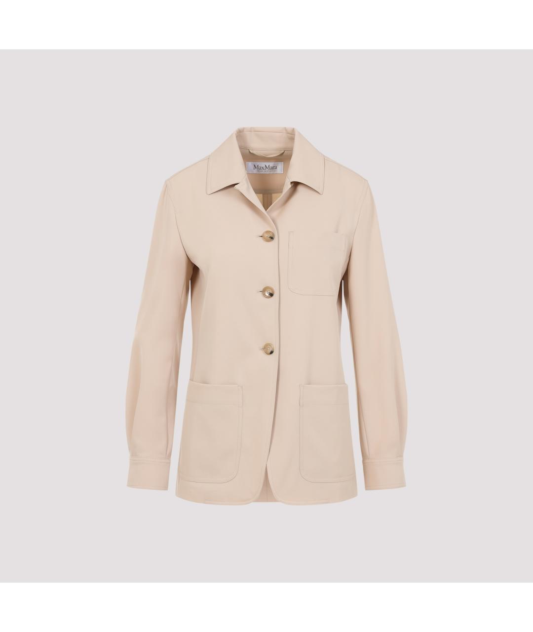 MAX MARA Бежевая шерстяная куртка, фото 2