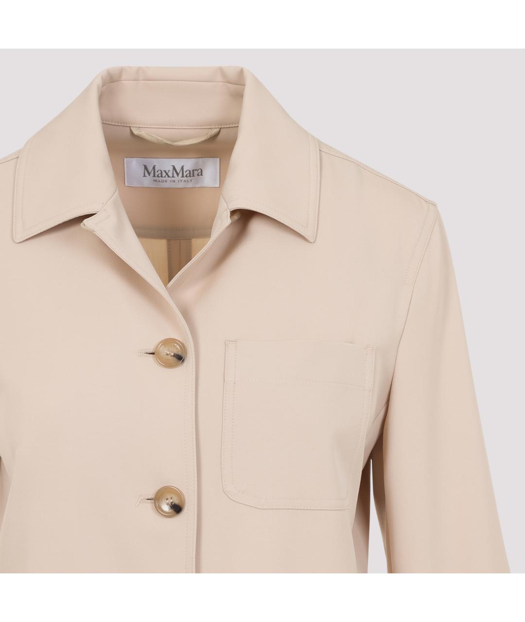 MAX MARA Бежевая шерстяная куртка, фото 5