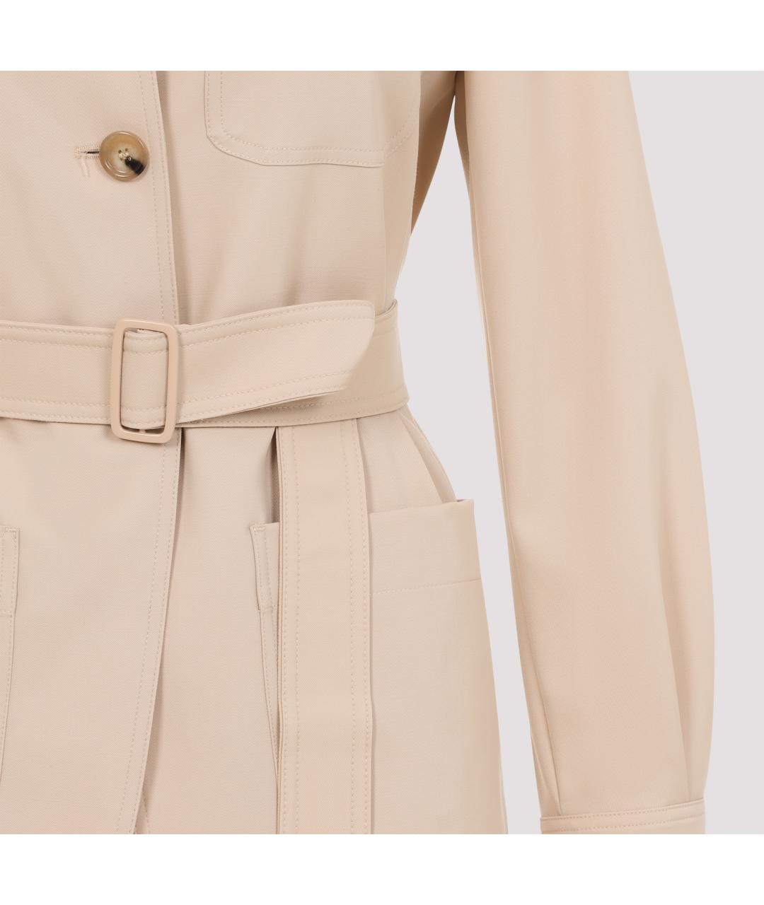 MAX MARA Бежевая шерстяная куртка, фото 4