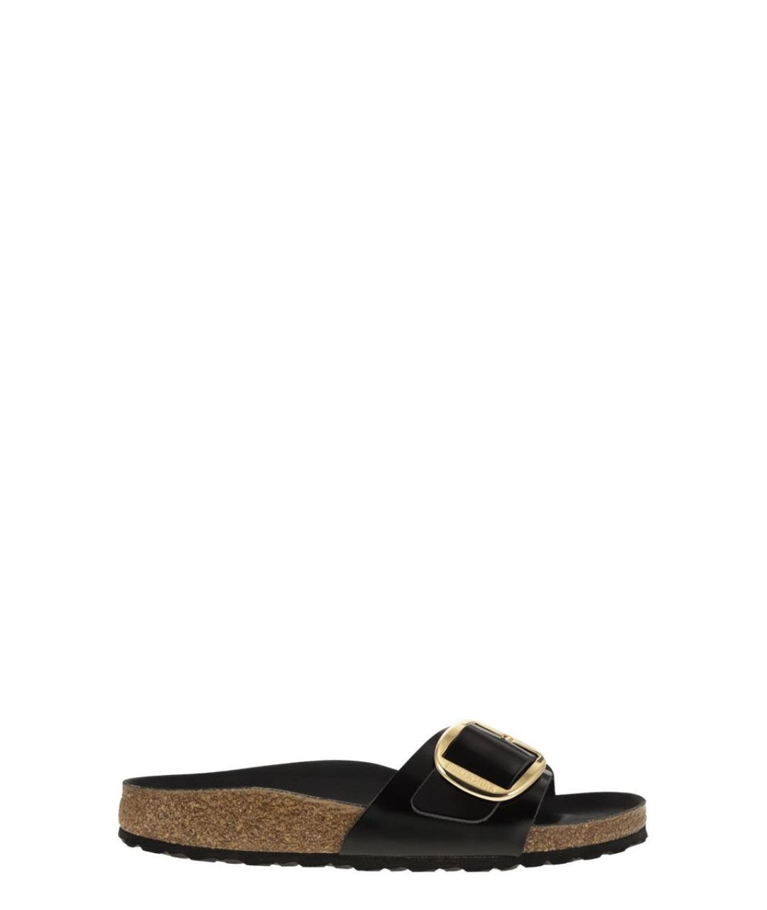 BIRKENSTOCK Черные кожаные сандалии, фото 1