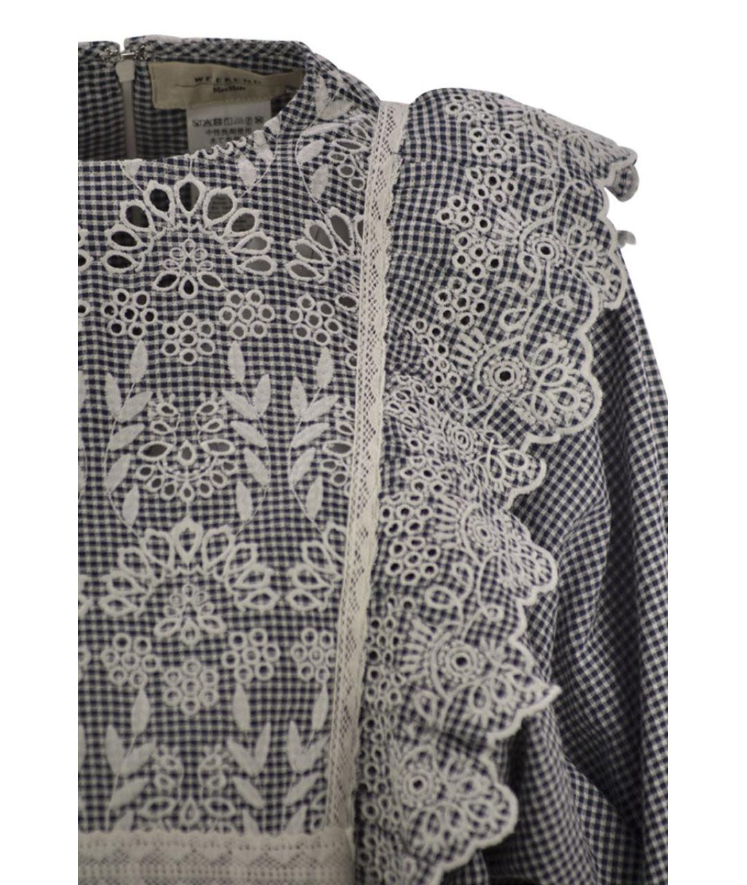 WEEKEND MAX MARA Синяя вискозная блузы, фото 4